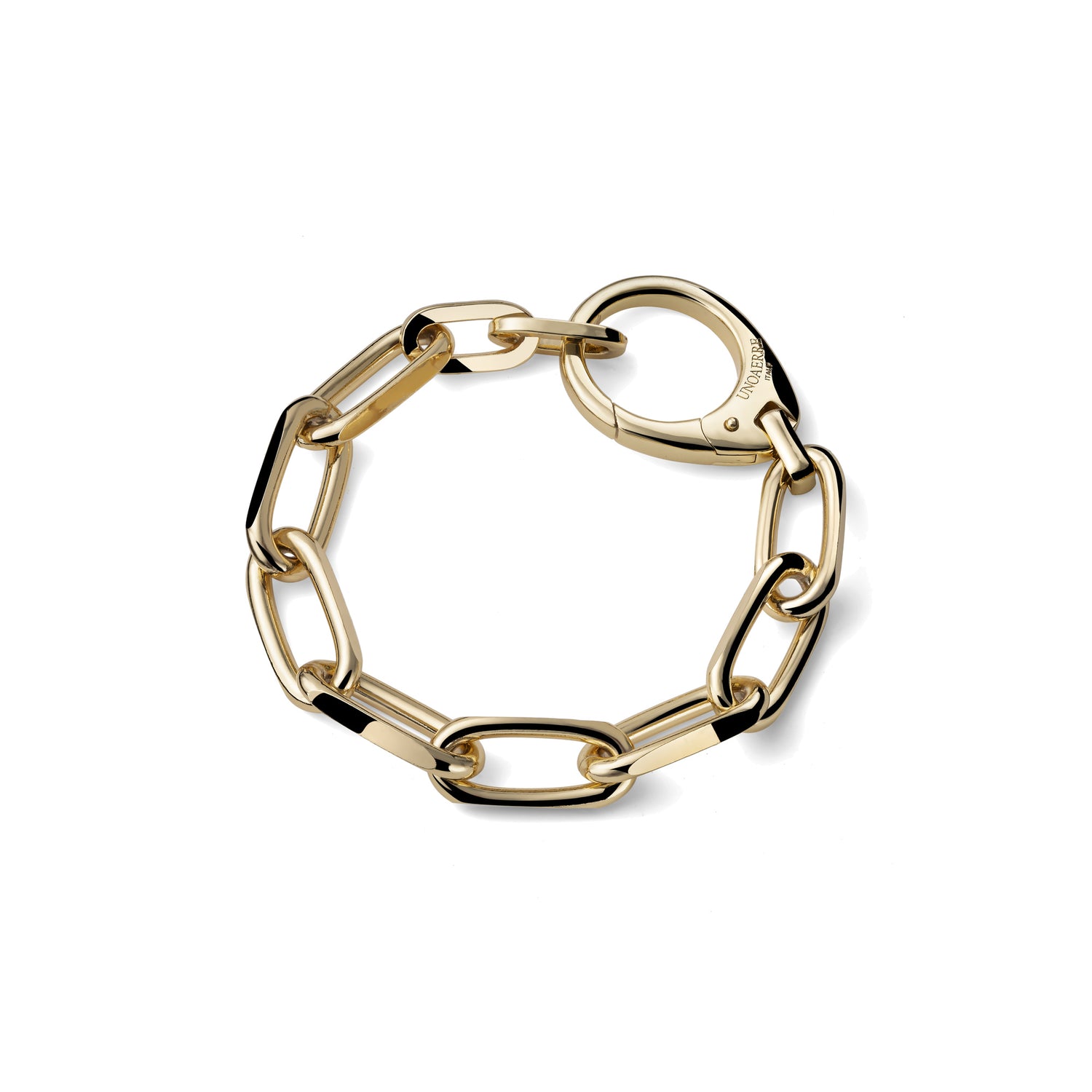 Bracciale Moda Donna in Catena Forzatina e Maxi Moschettone Unoaerre