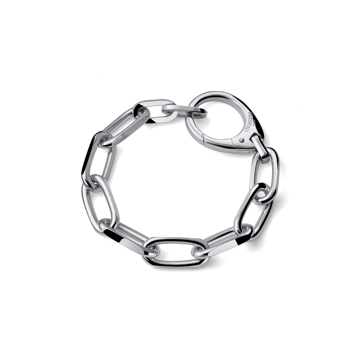 Bracciale Moda Donna in Catena Forzatina e Maxi Moschettone Unoaerre
