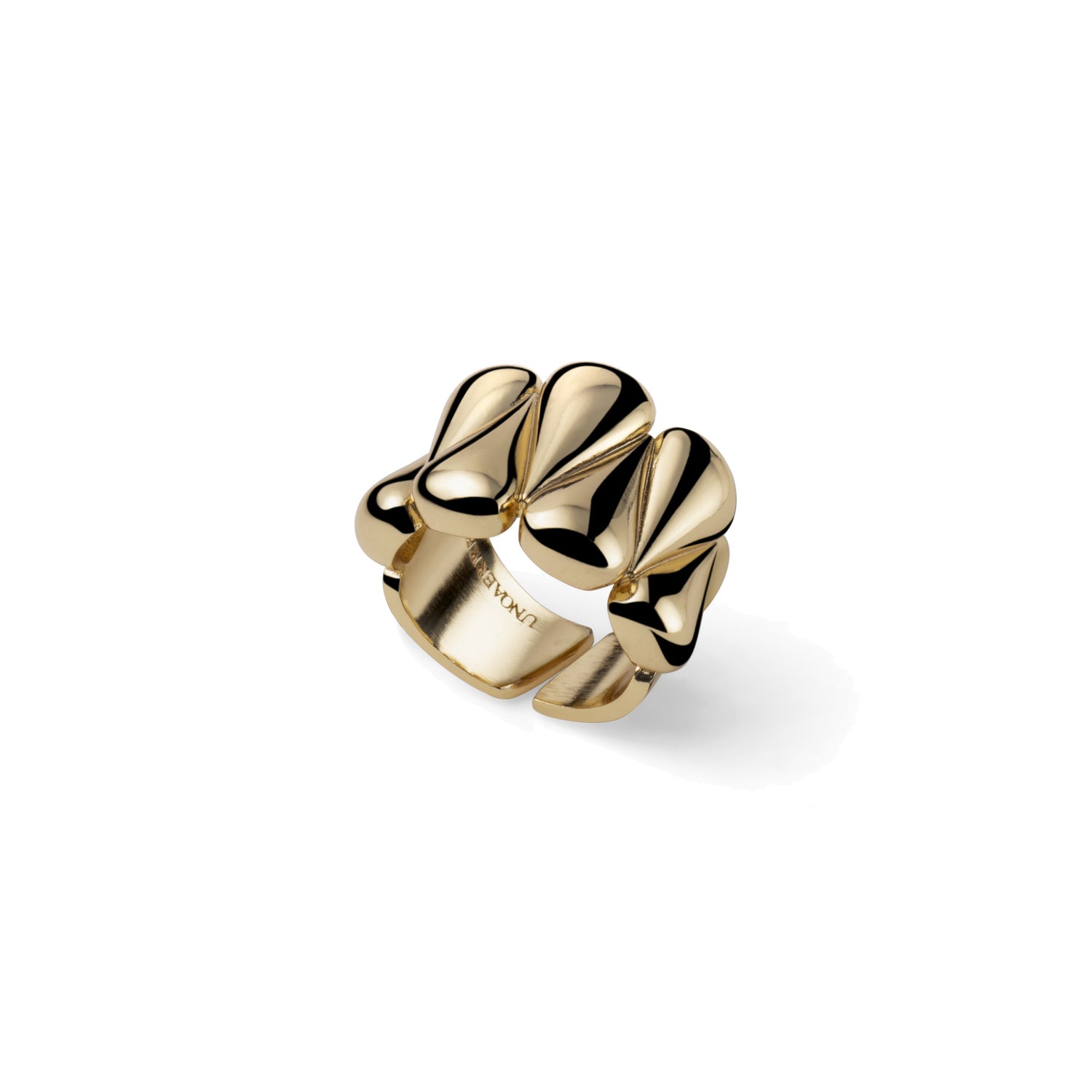 Anello a Fascia con Motivo Intrecciato a Nodo Unoaerre
