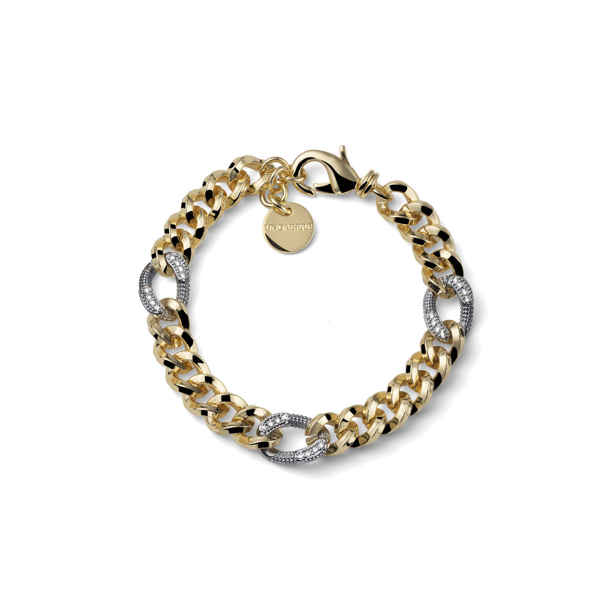 Bracciale Elastico a Sfere con Pendente Logo Unoaerre