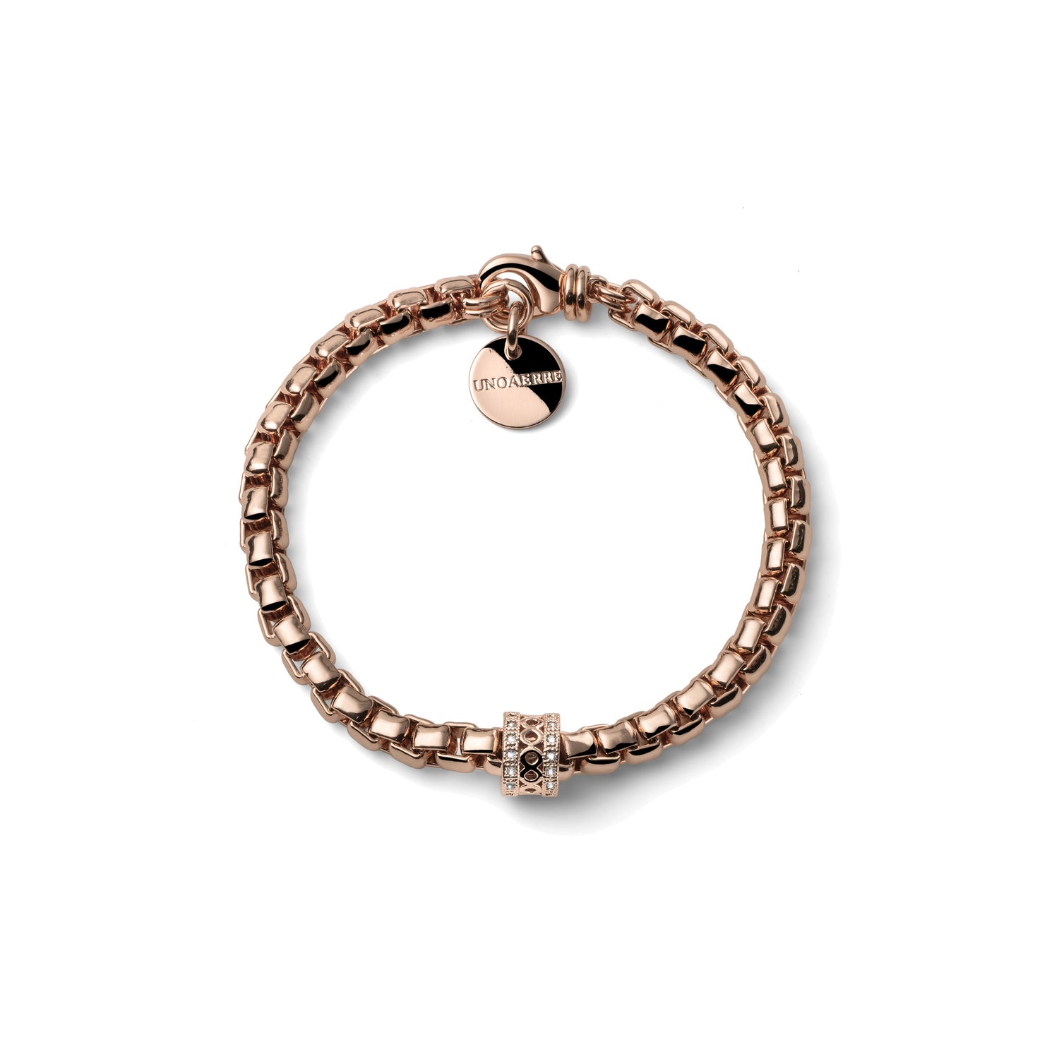 Bracciale Elastico a Sfere con Zirconi e Pendente Unoaerre