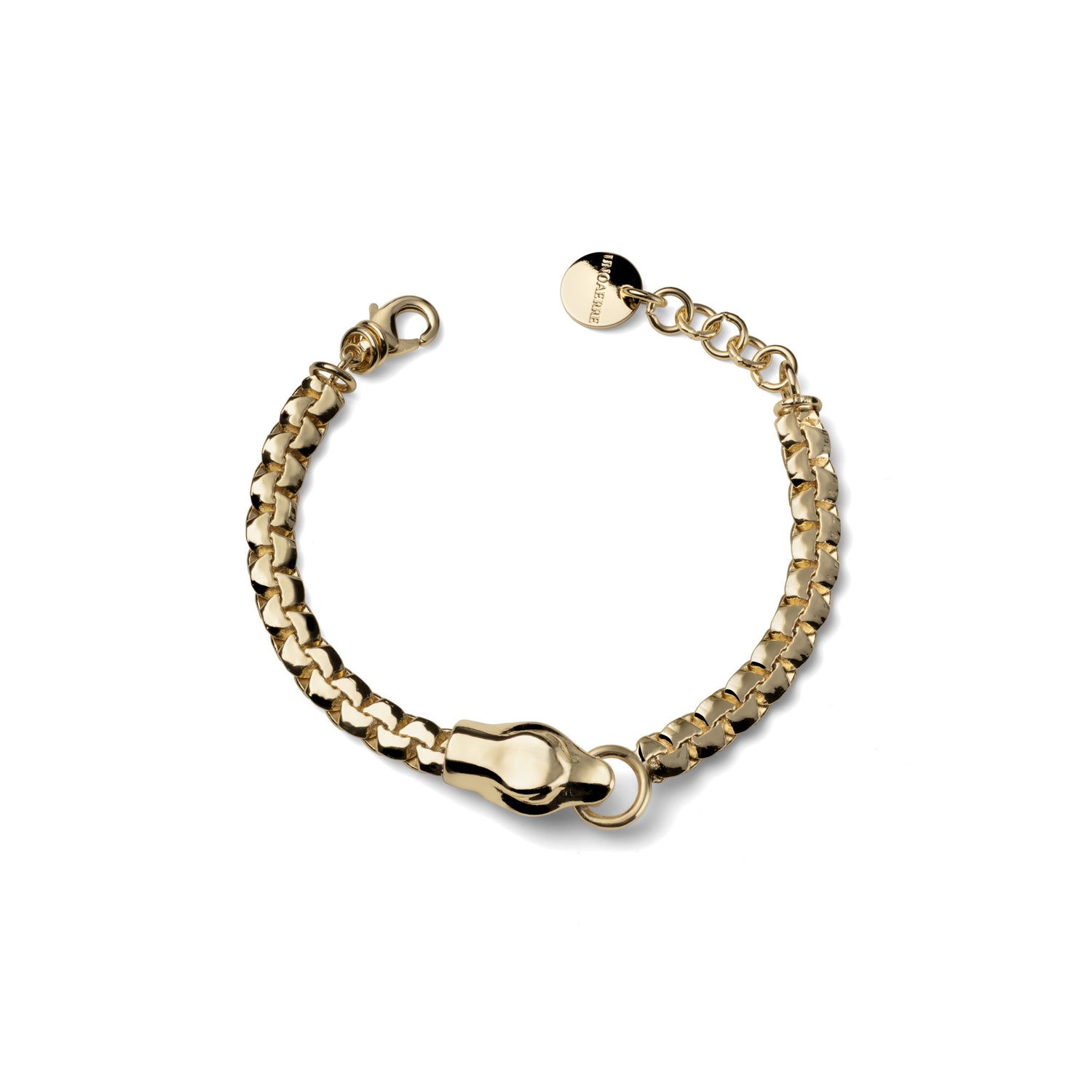 Bracciale Sottile a Maglia con Chiusura a Moschettone Unoaerre