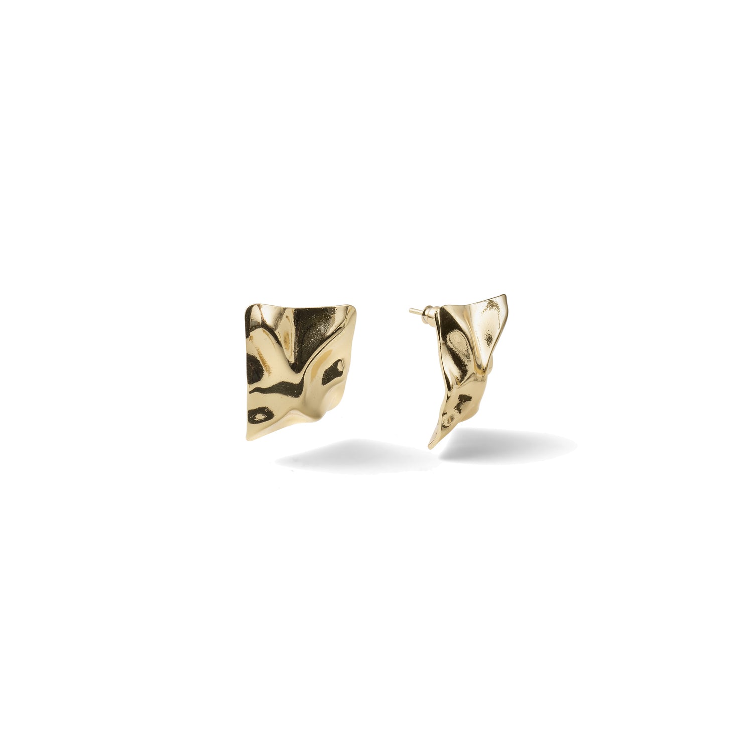 Orecchini a Bottone Triangolare con Motivo Animalier Unoaerre