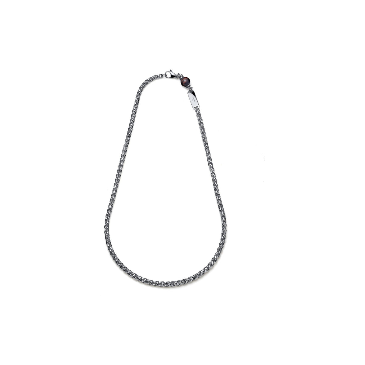Collana Aeternum con Occhio di Tigre in Acciaio Unoaerre