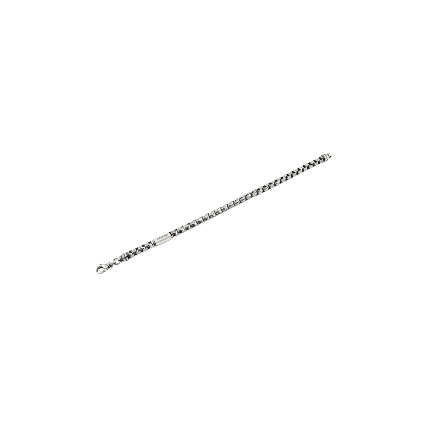 Bracciale da Uomo in Argento 925, Colore Bianco, Catena Veneziana Tonda Unoaerre