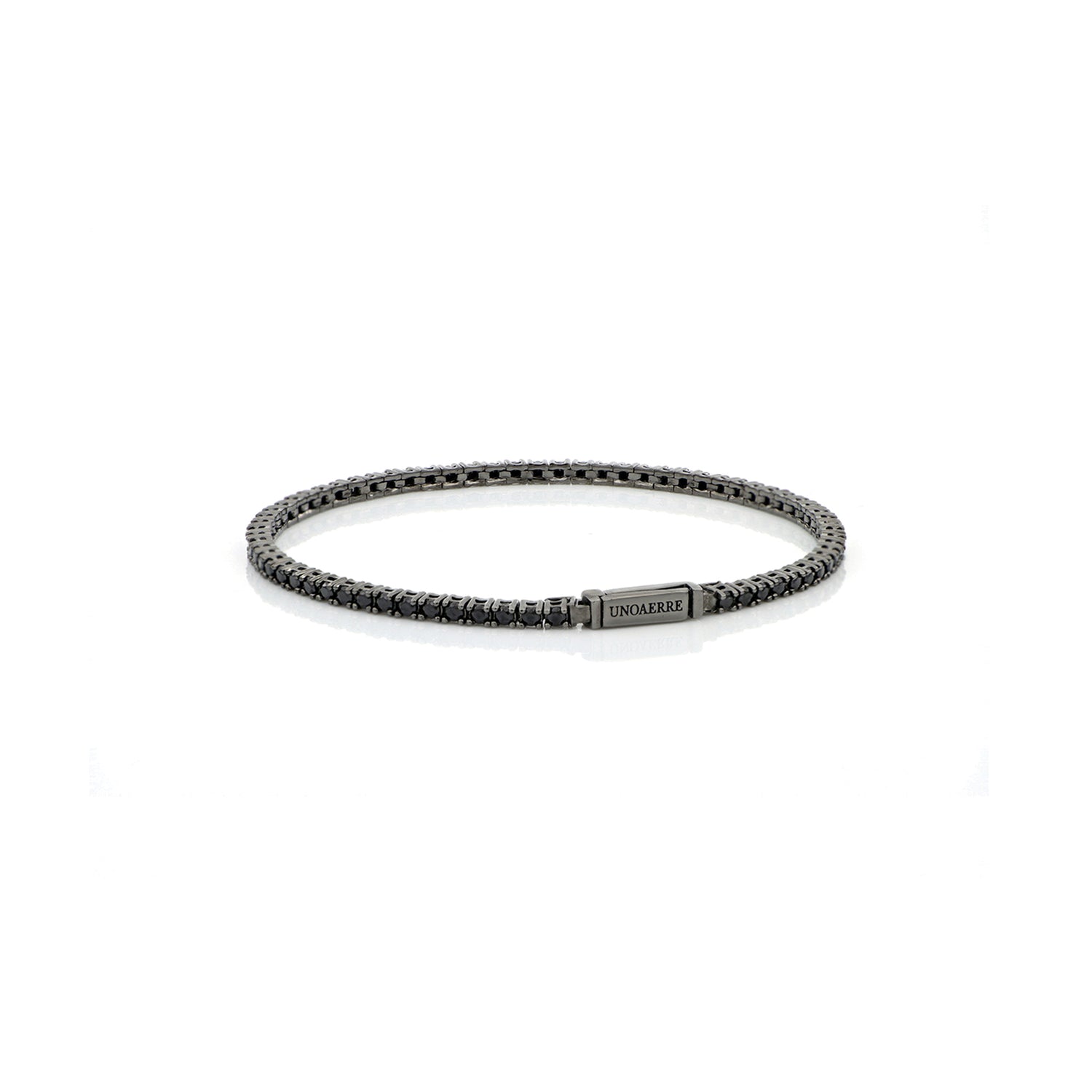 Bracciale Tennis in Argento 925 con Bagno in Rutenio Unoaerre