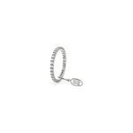Anello Veretta Sottile in Argento Rodiato 925 con Zirconia Cubica Bianca Unoaerre