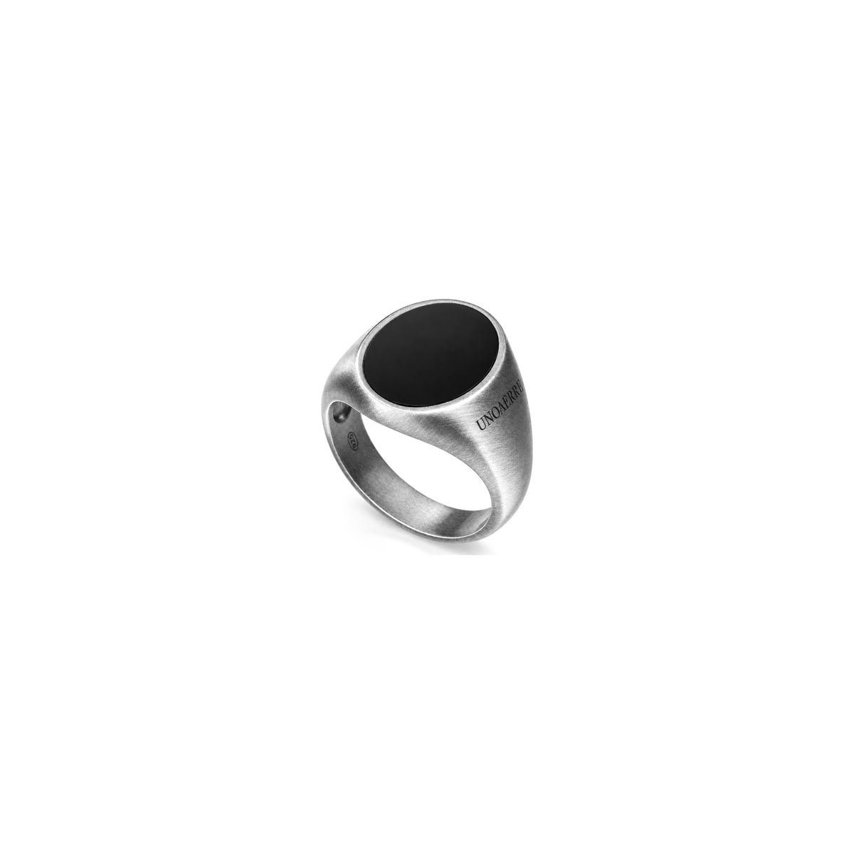Anello da Uomo Chevalier in Argento Naturale Effetto Invecchiato con Pasta Unoaerre