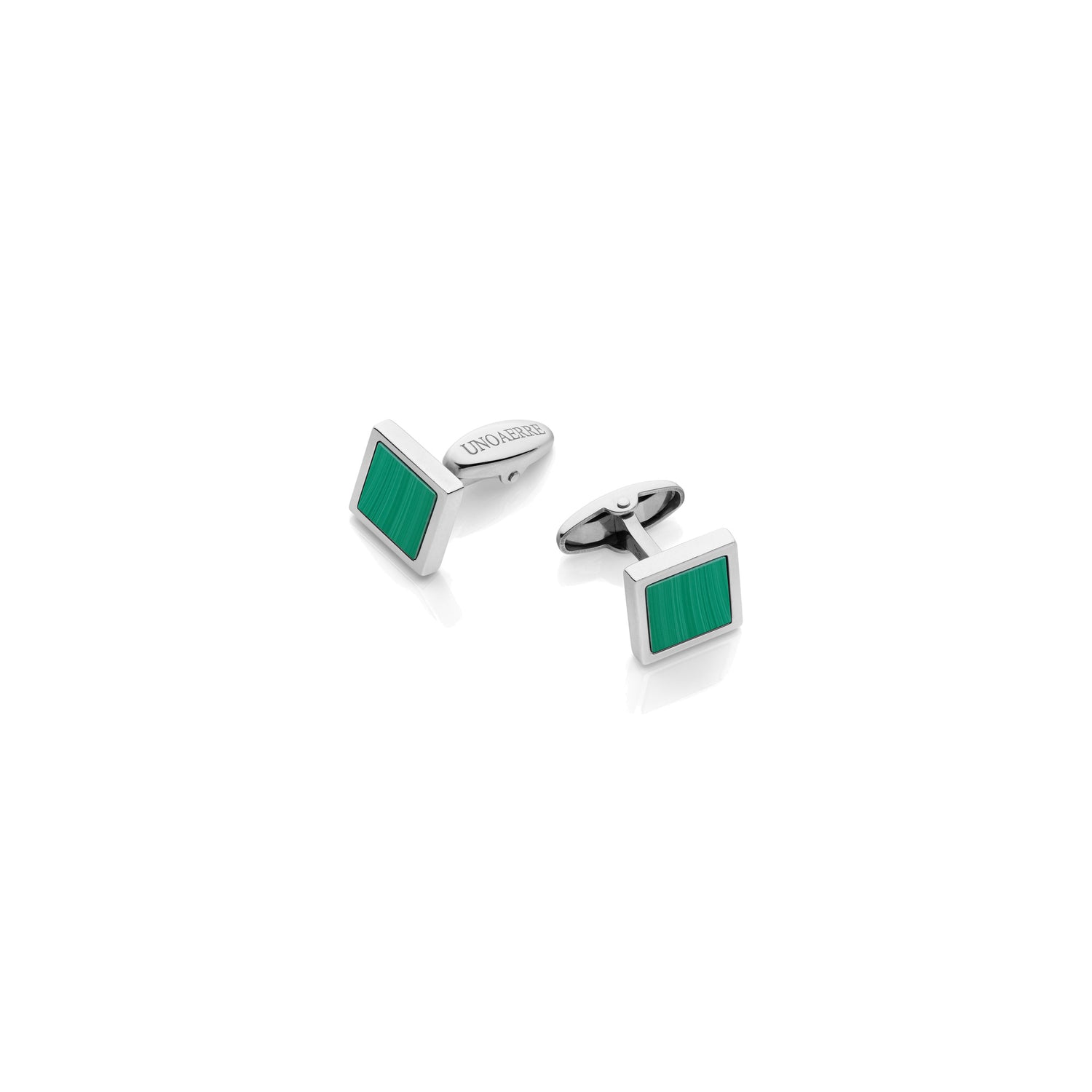 Gemelli Quadrati con Smalto Verde Unoaerre