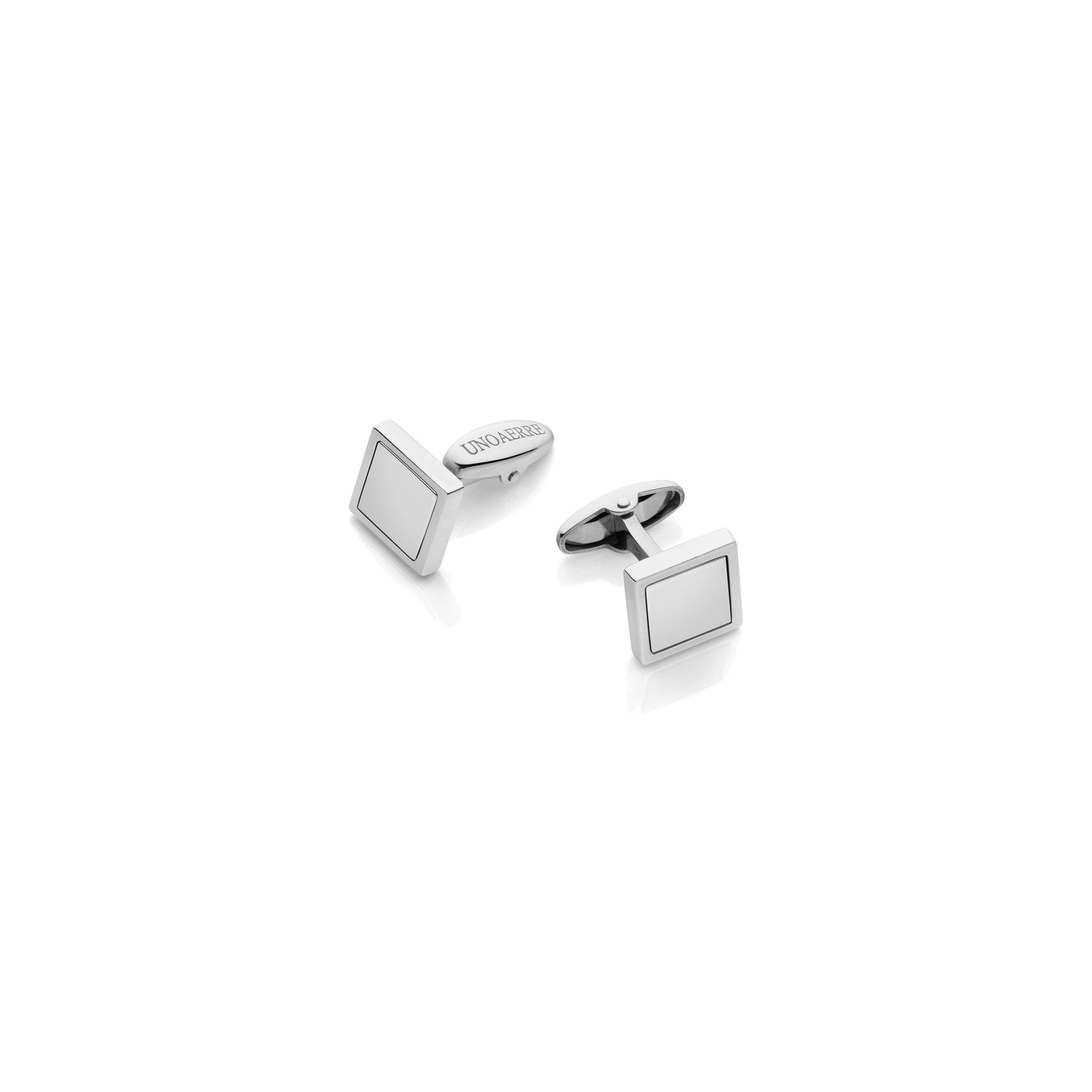 Gemelli Guilloché Quadrati in Argento Dorato Unoaerre