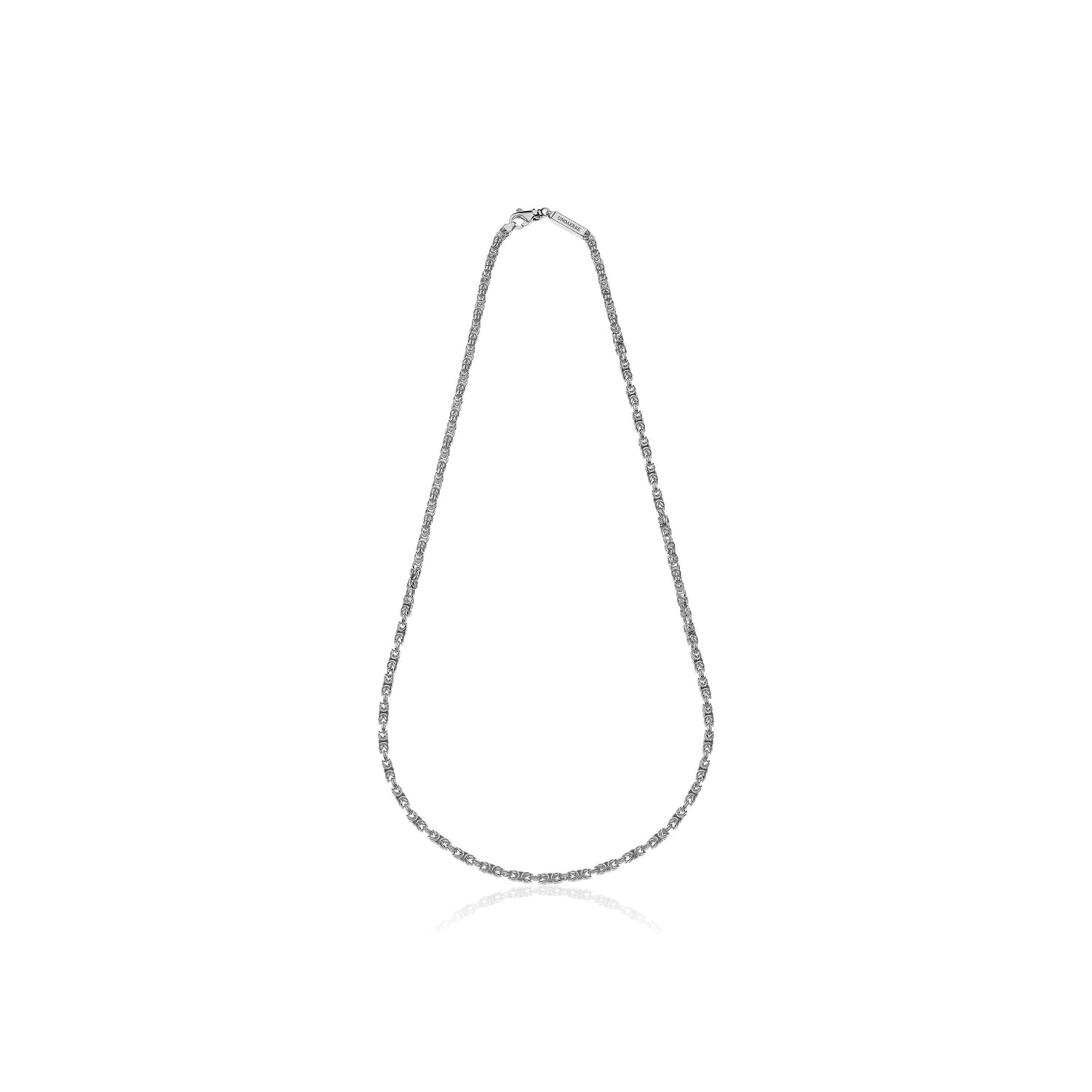 Collana da Uomo Catena Bizantina Sottile in Argento Brunito Unoaerre