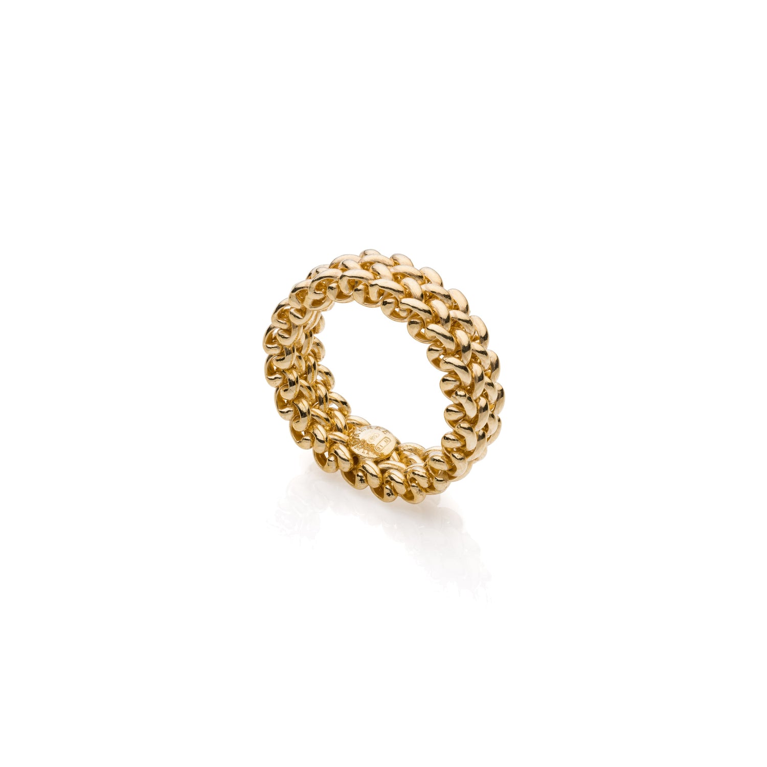 Anello a Fascia in Argento, Maglia Chicco di Riso Unoaerre