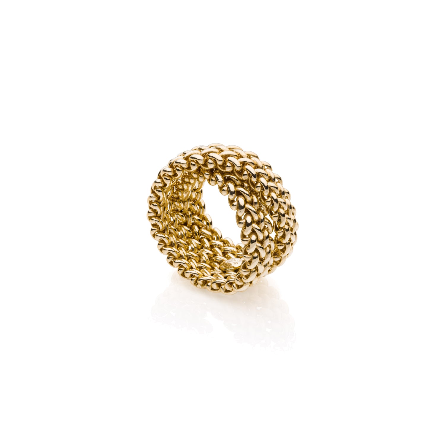 Anello Donna con Fascia Chicco di Riso Ad Intreccio Unoaerre