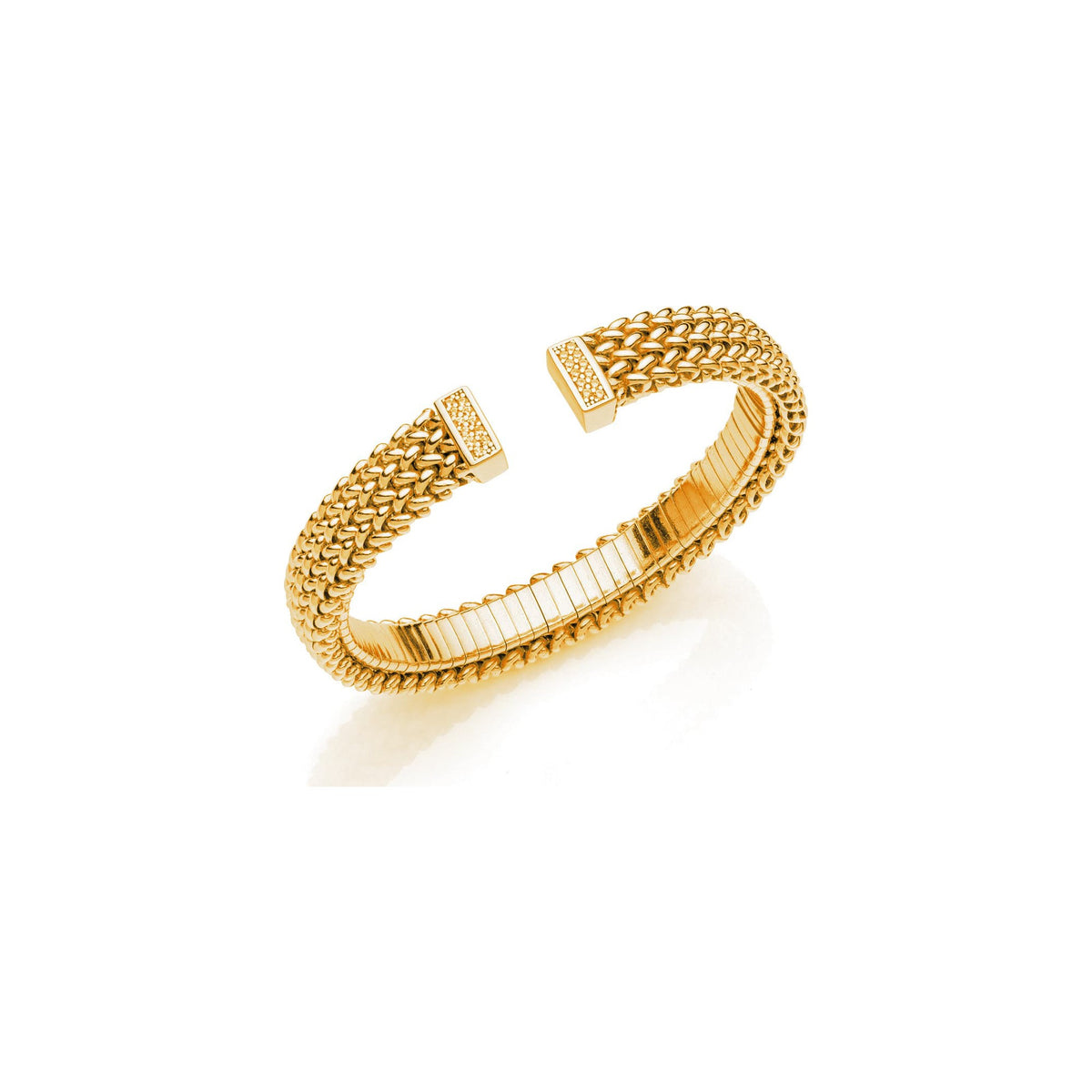 Brazalete Rígido de Plata Chicco con Decoración de Circonitas Unoaerre
