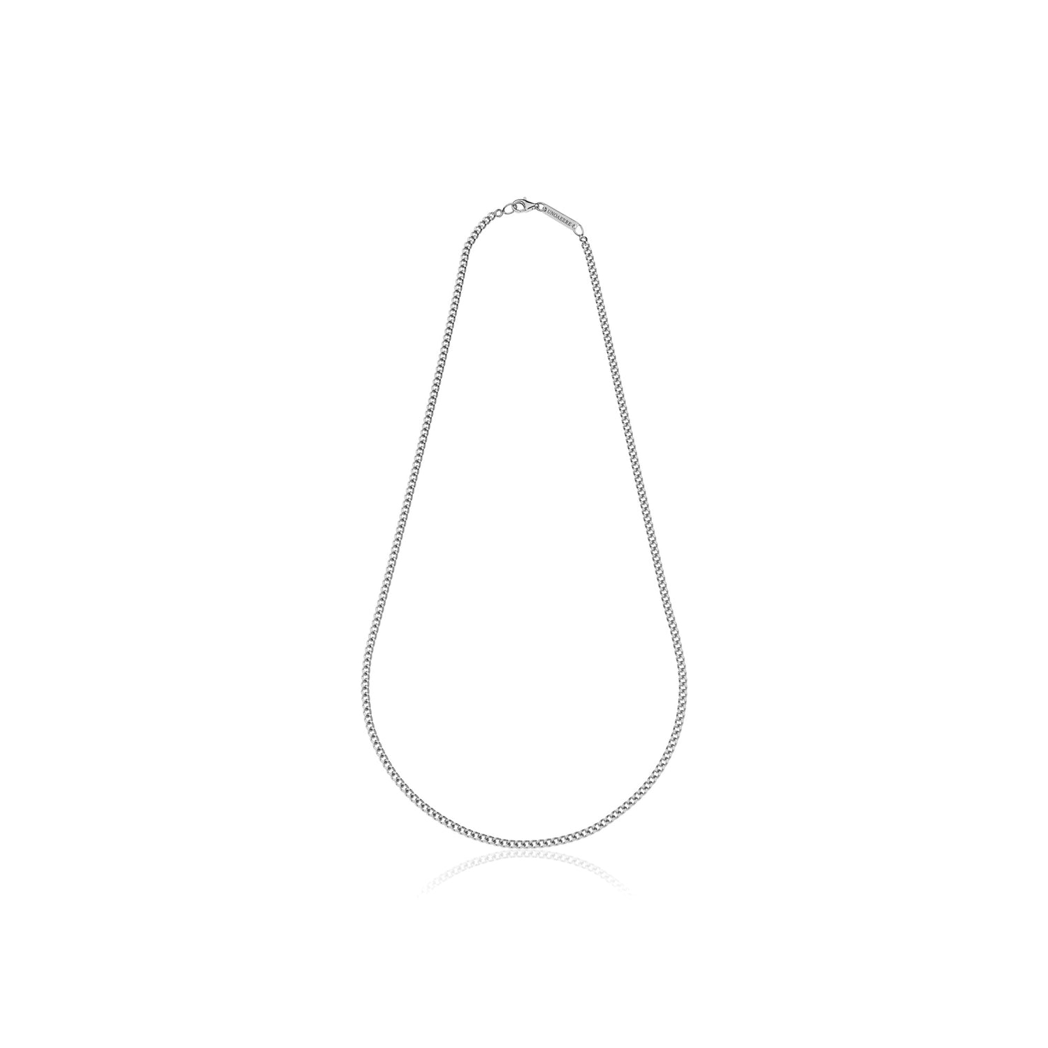 Collana da Uomo in Argento 925 Rodiato, Catena Groumette Diamantata Unoaerre