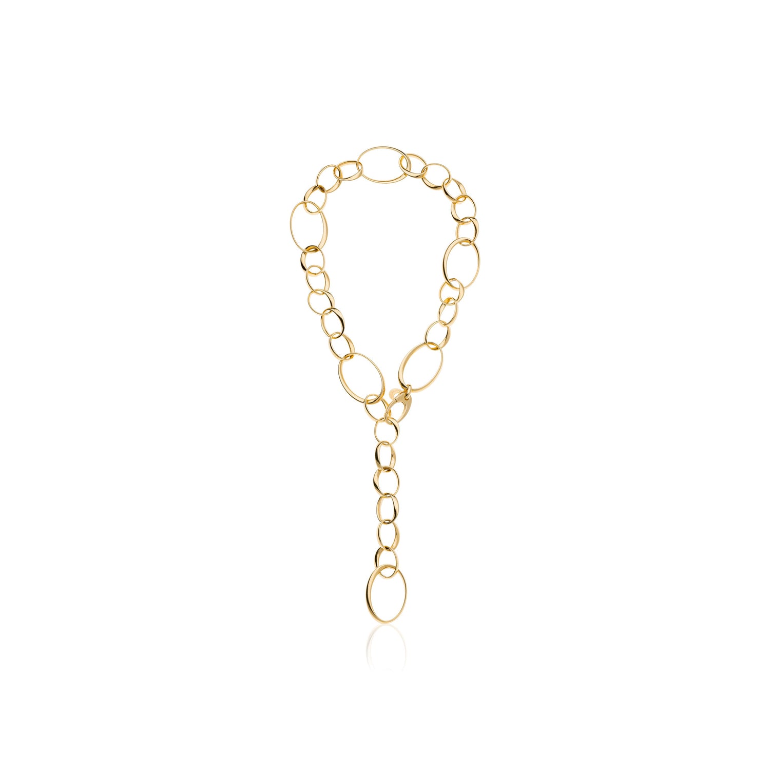 Collana in Argento con Catena a Maglie Ovali Alternate Grand Unoaerre