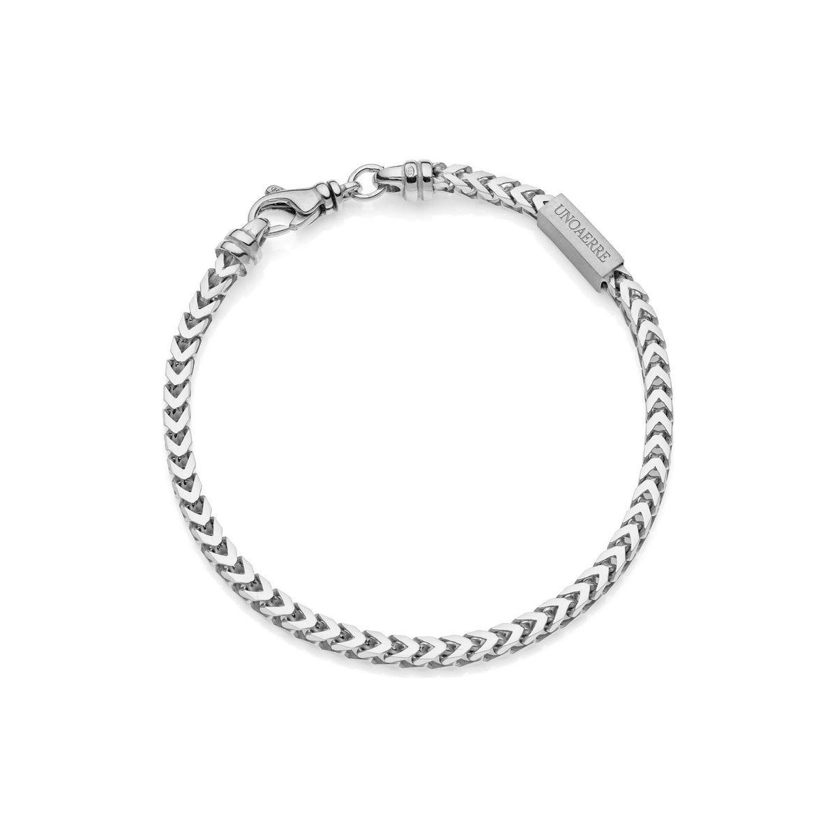 Collar de hombre de plata blanca Unoaerre