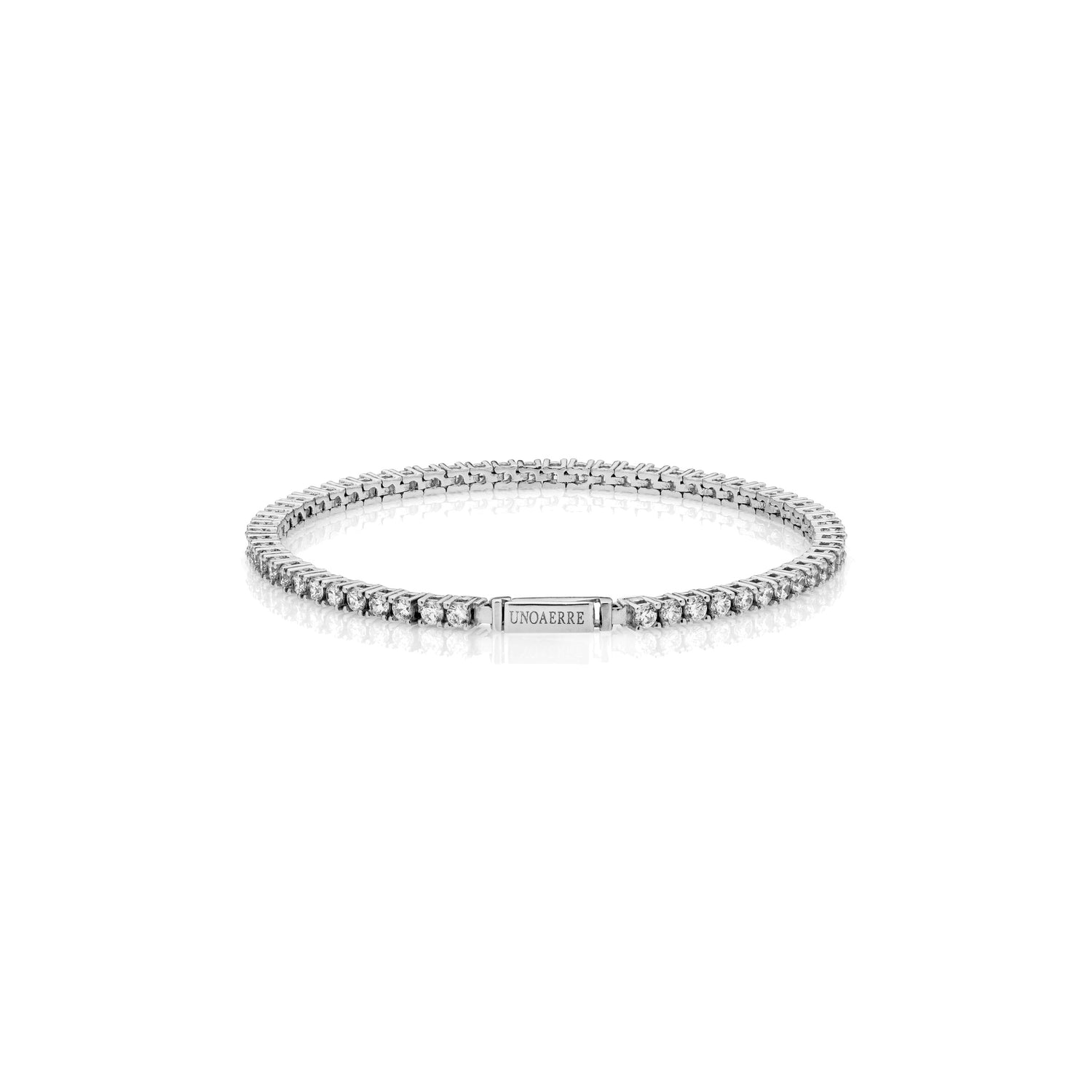 Bracciale Tennis in Argento, Pietre Zirconia Cubica Bianca Unoaerre