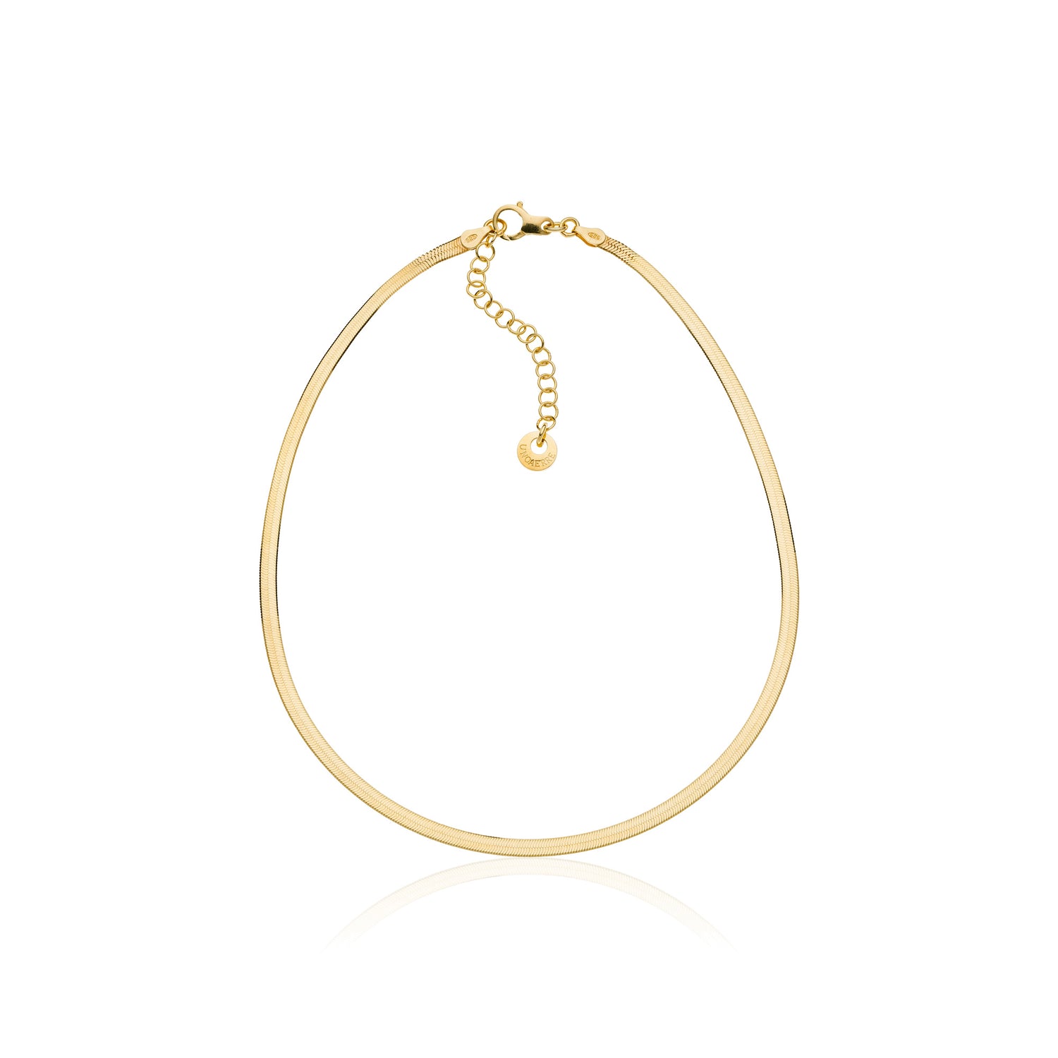 Collana Catena Piatta in Argento Unoaerre
