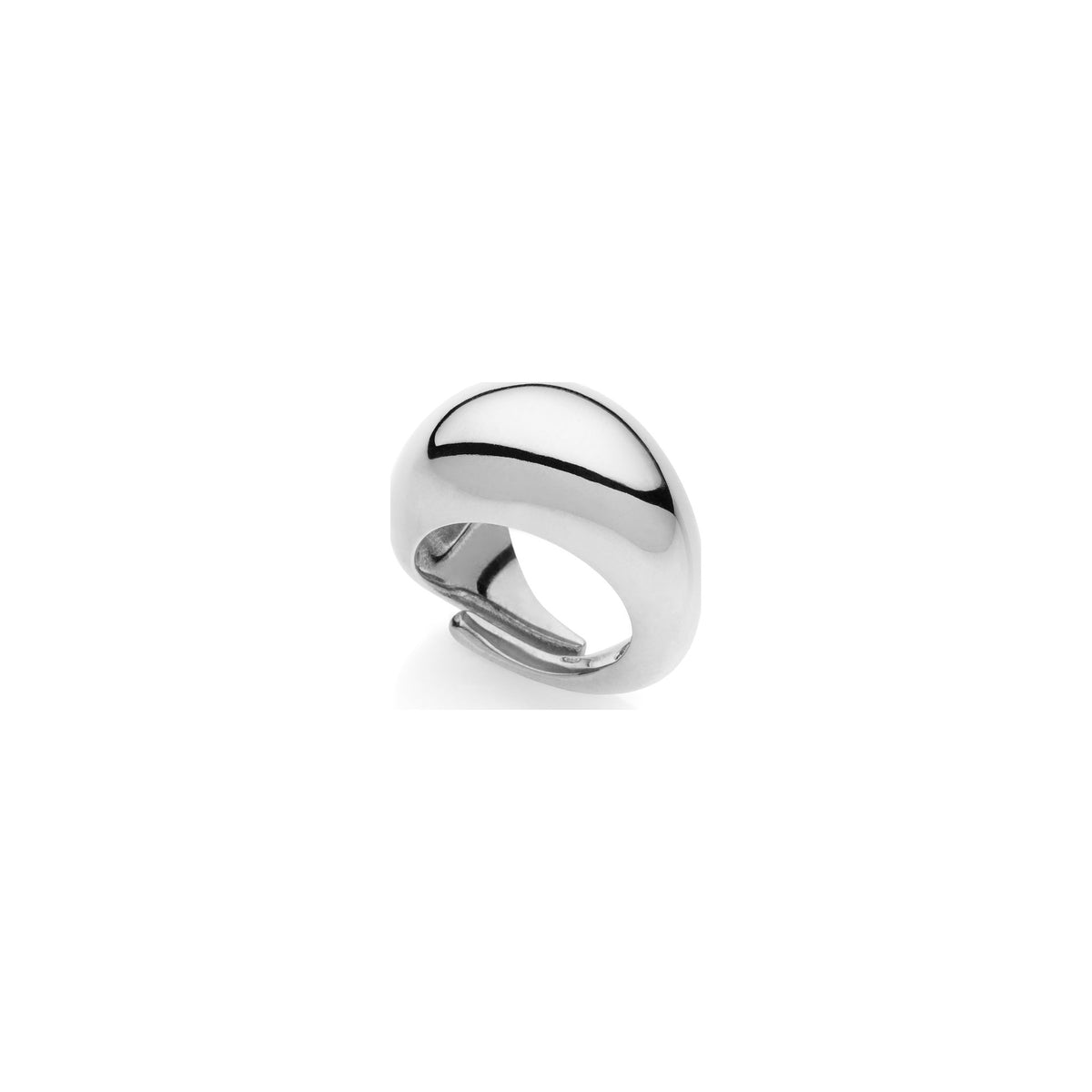 Anillo de plata con diseño abombado maxi Unoaerre