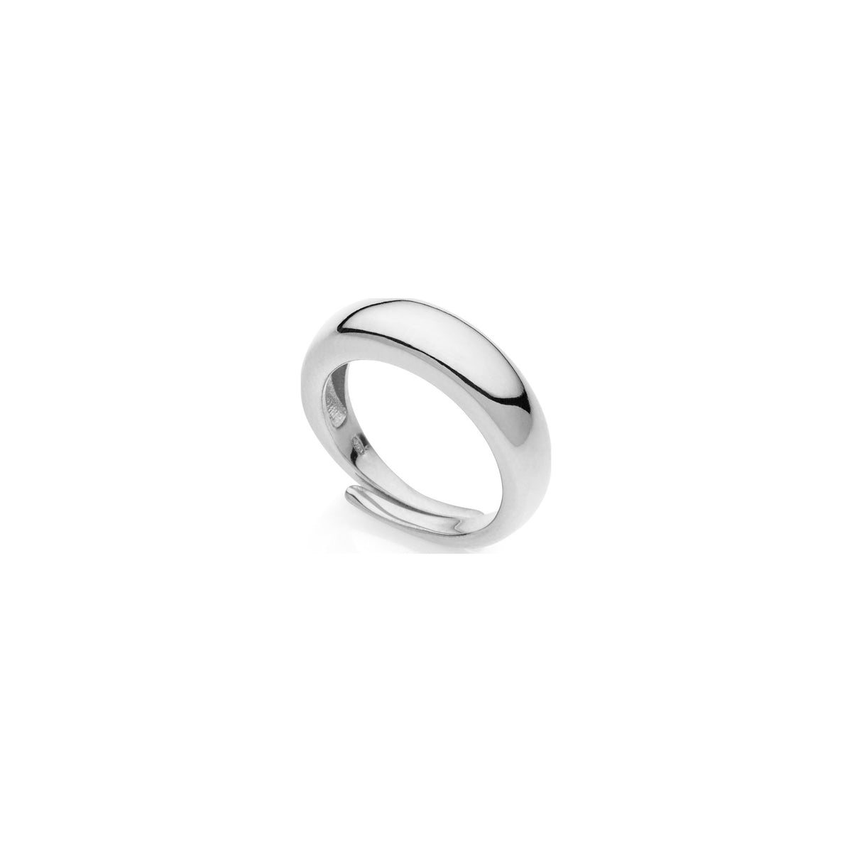Anillo de plata con diseño abombado fino Unoaerre