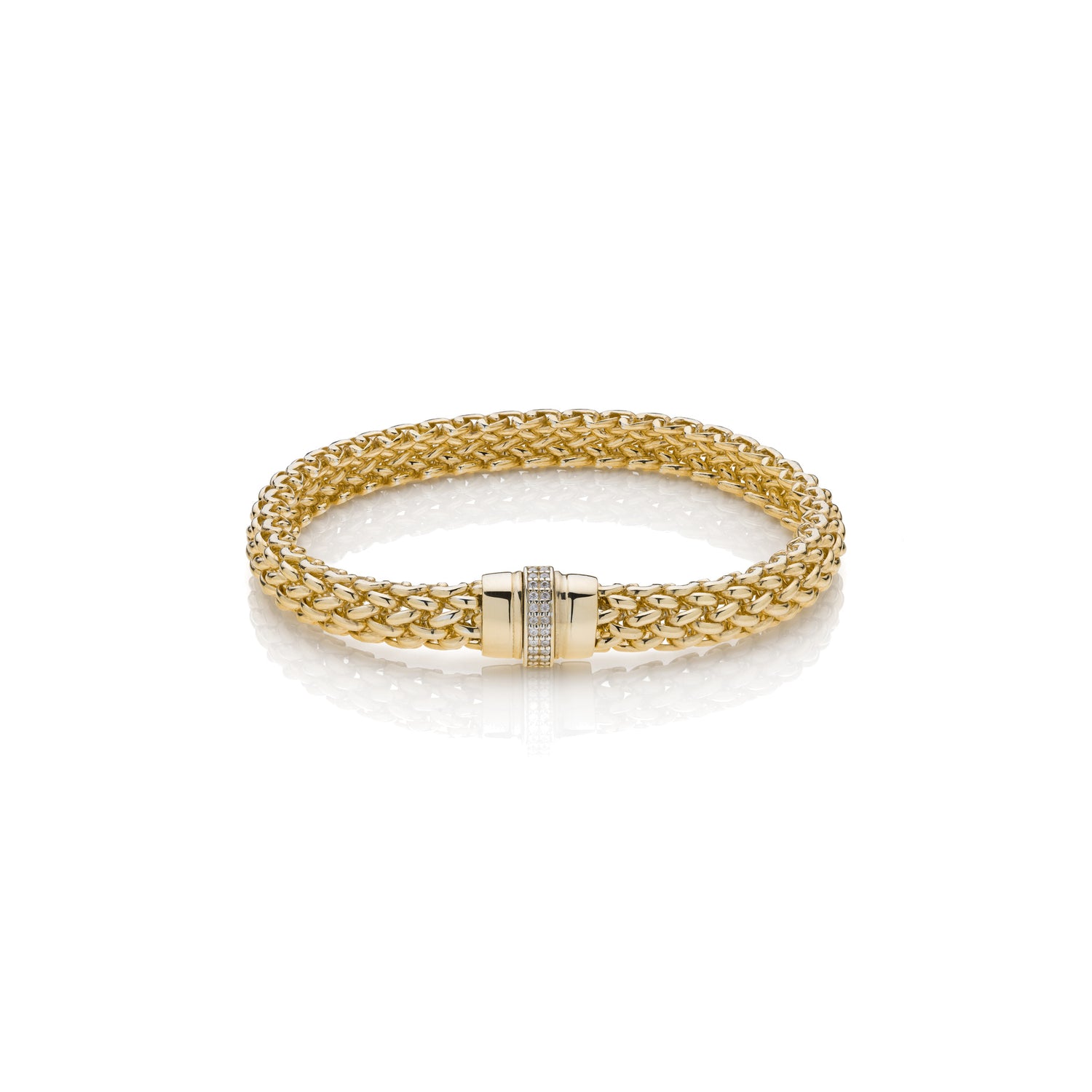 Bracciale in Argento Chicco con Chiusura Gioiello e Zirconi Unoaerre