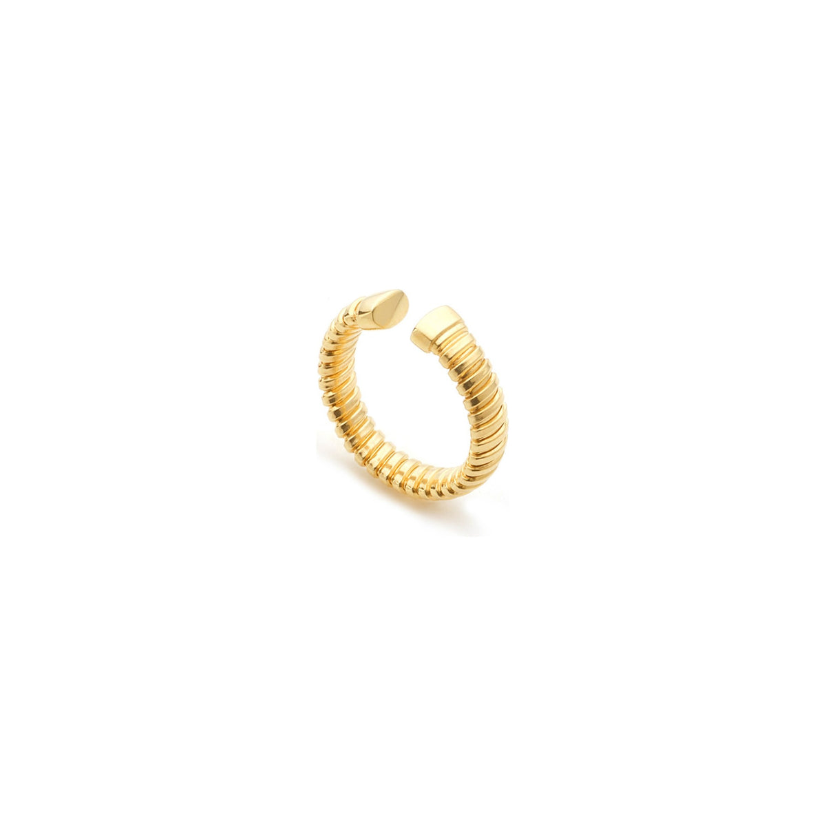 Anillo abierto de malla Tubogas en plata Unoaerre