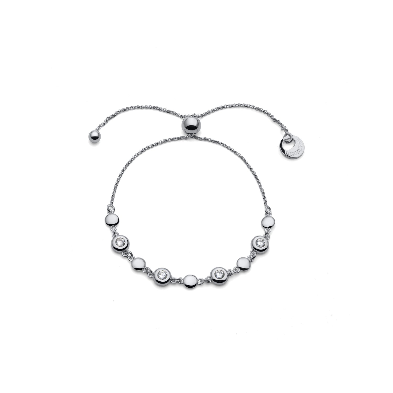 Bracciale in Argento con Piccole Sfere e Cubic Zirconia Unoaerre