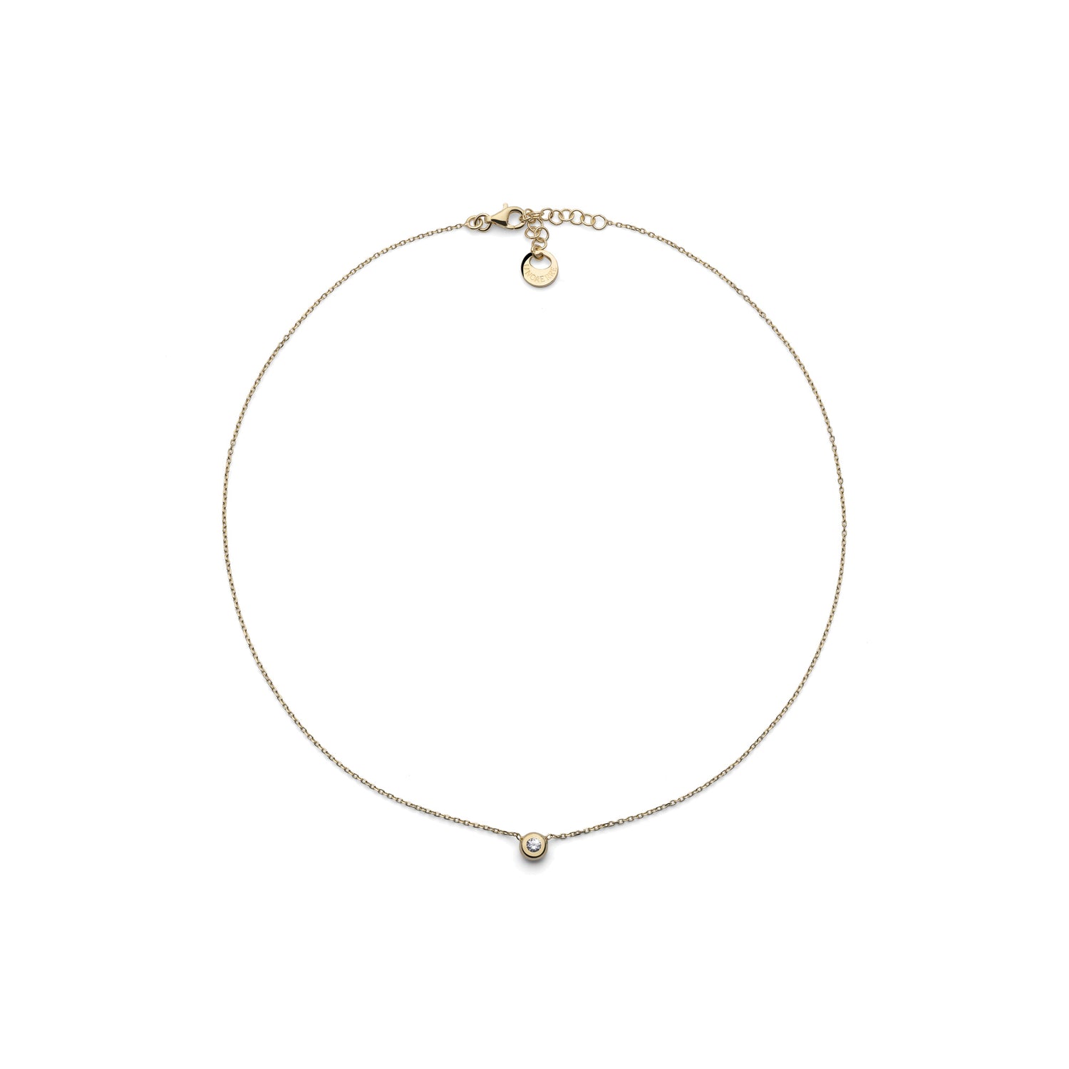 Collana Catena Sottile in Argento 925 con Centrale di Cubic Zirconia Unoaerre