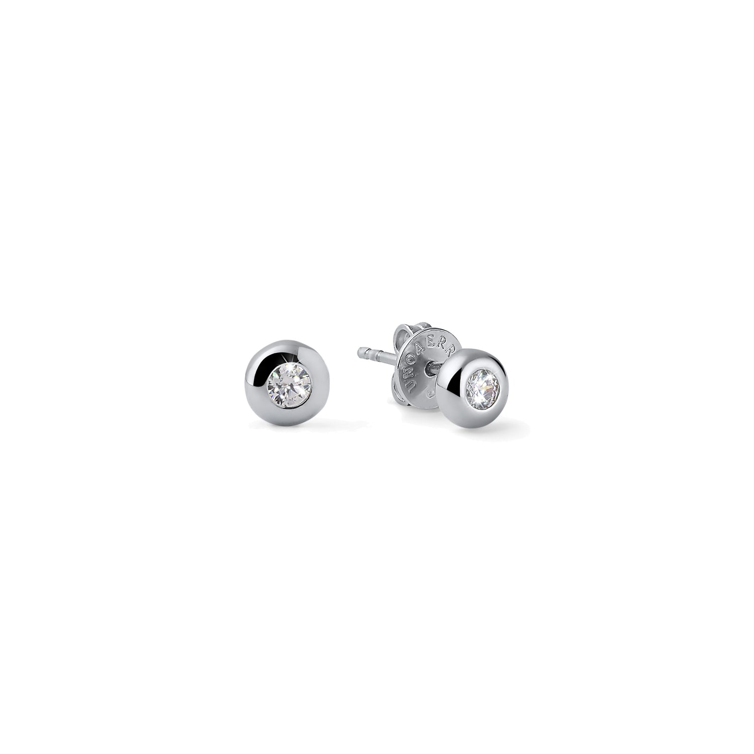 Orecchini a Bottoncino in Argento 925 con Cubic Zirconia Unoaerre