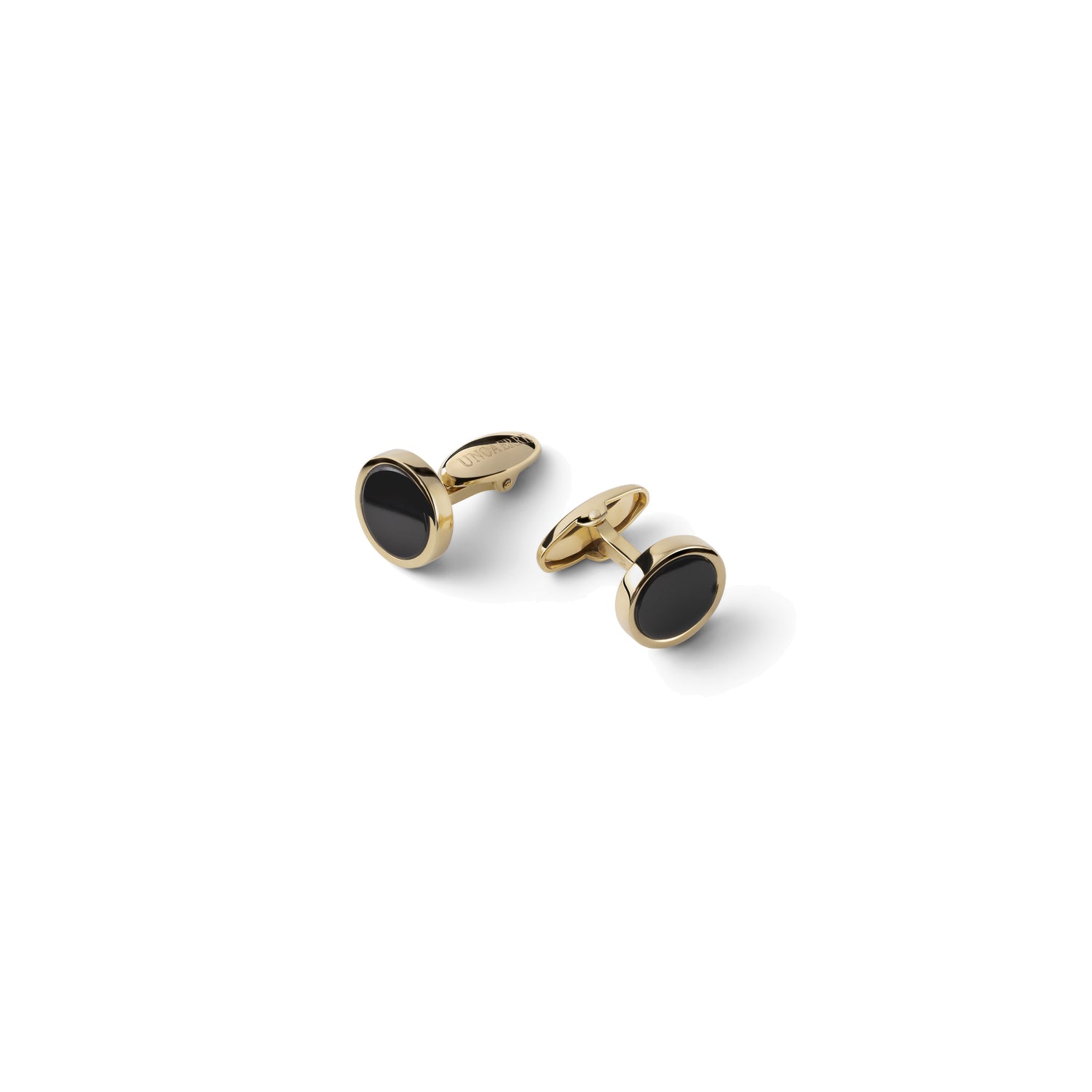 Gemelli Rotondi in Argento con Onice Nera Unoaerre