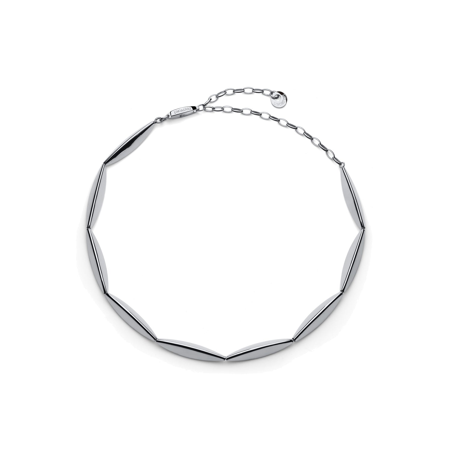 Collana in Argento con Elementi Geometrici Bombati Unoaerre