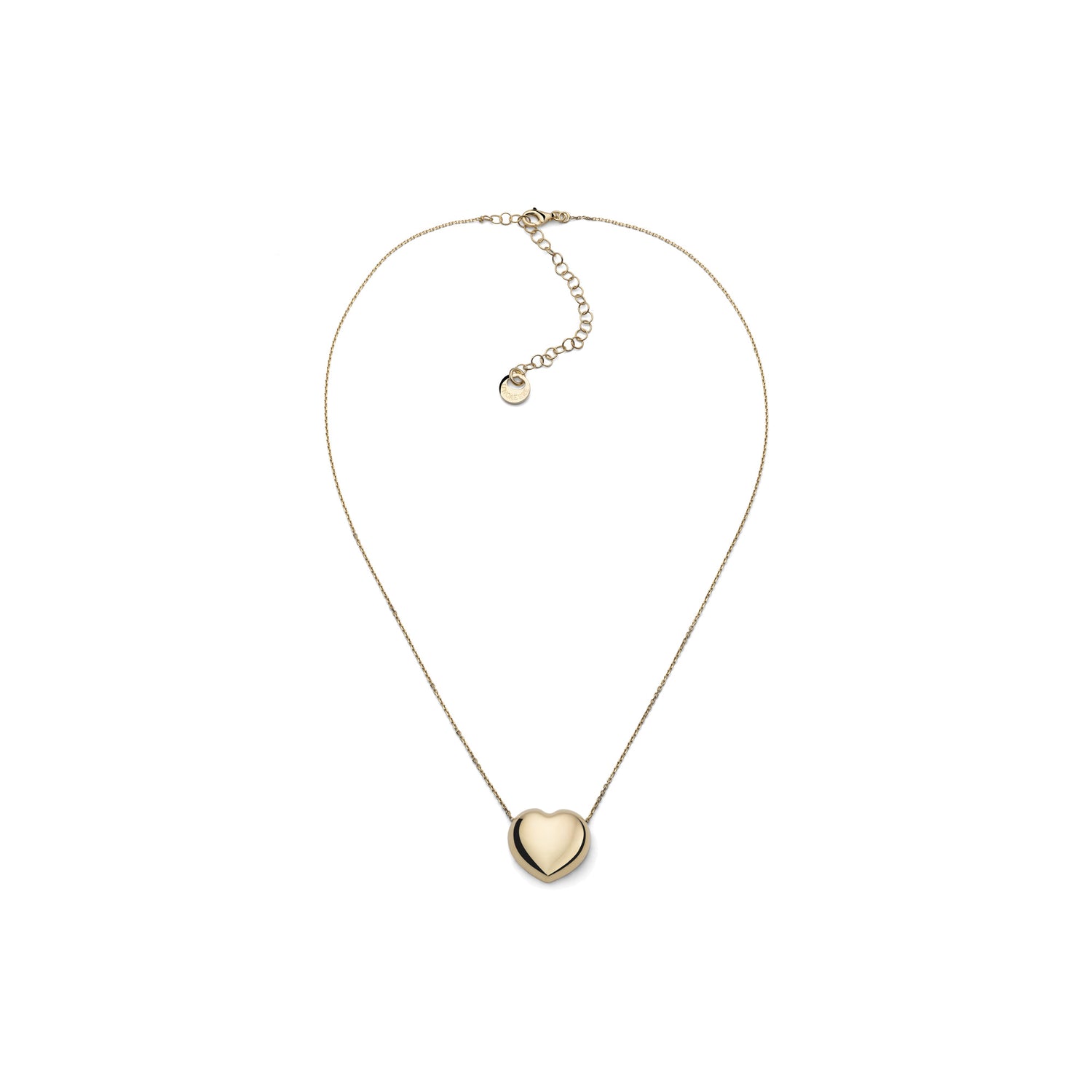 Collana in Argento 925 con Pendente a Forma di Cuore Medio Unoaerre