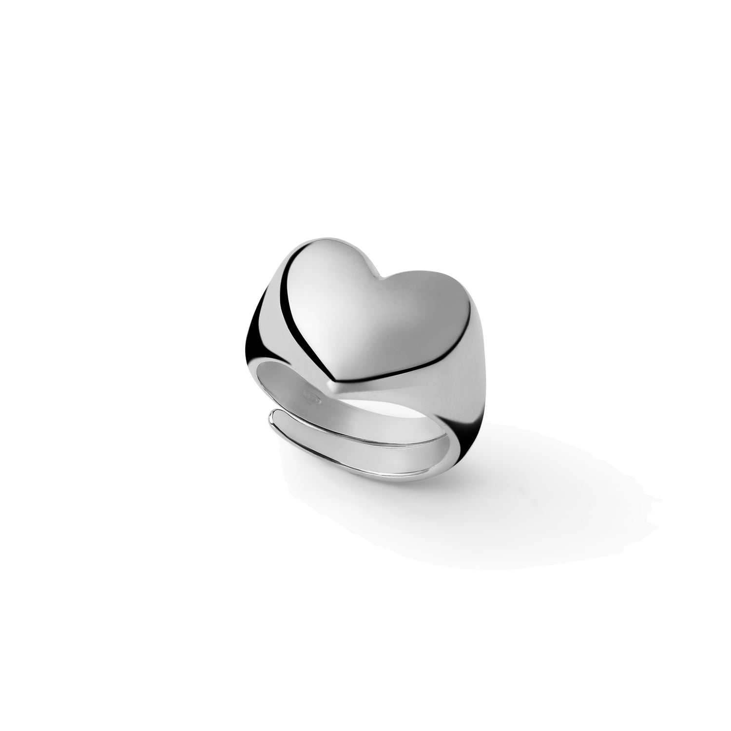 Anello Chevalier in Argento 925 a Forma di Cuore Bombato Unoaerre