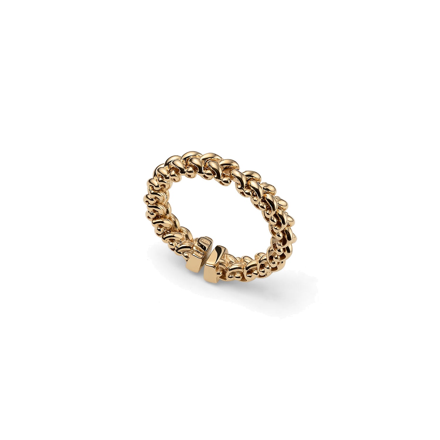 Anello Aperto in Maglia Chicco di Riso in Argento Unoaerre