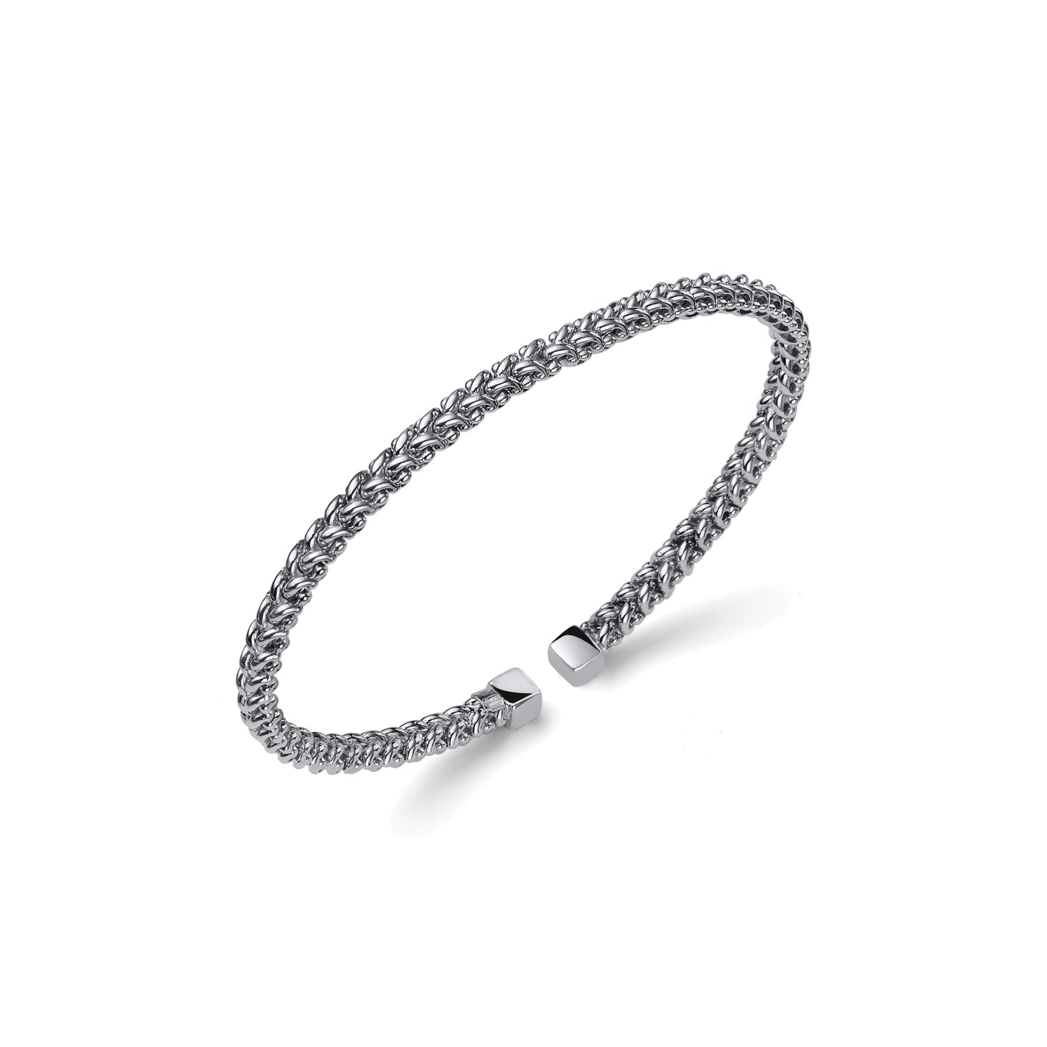 Bracciale Rigido a Maglia con Zirconi Unoaerre