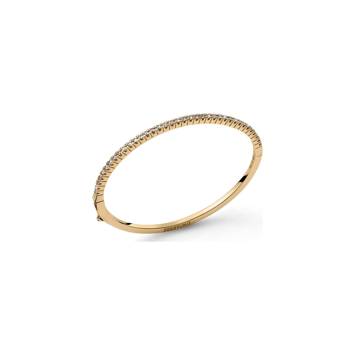 Pulsera Tennis Rígida de Plata Rodiada con Circonitas Blancas Unoaerre