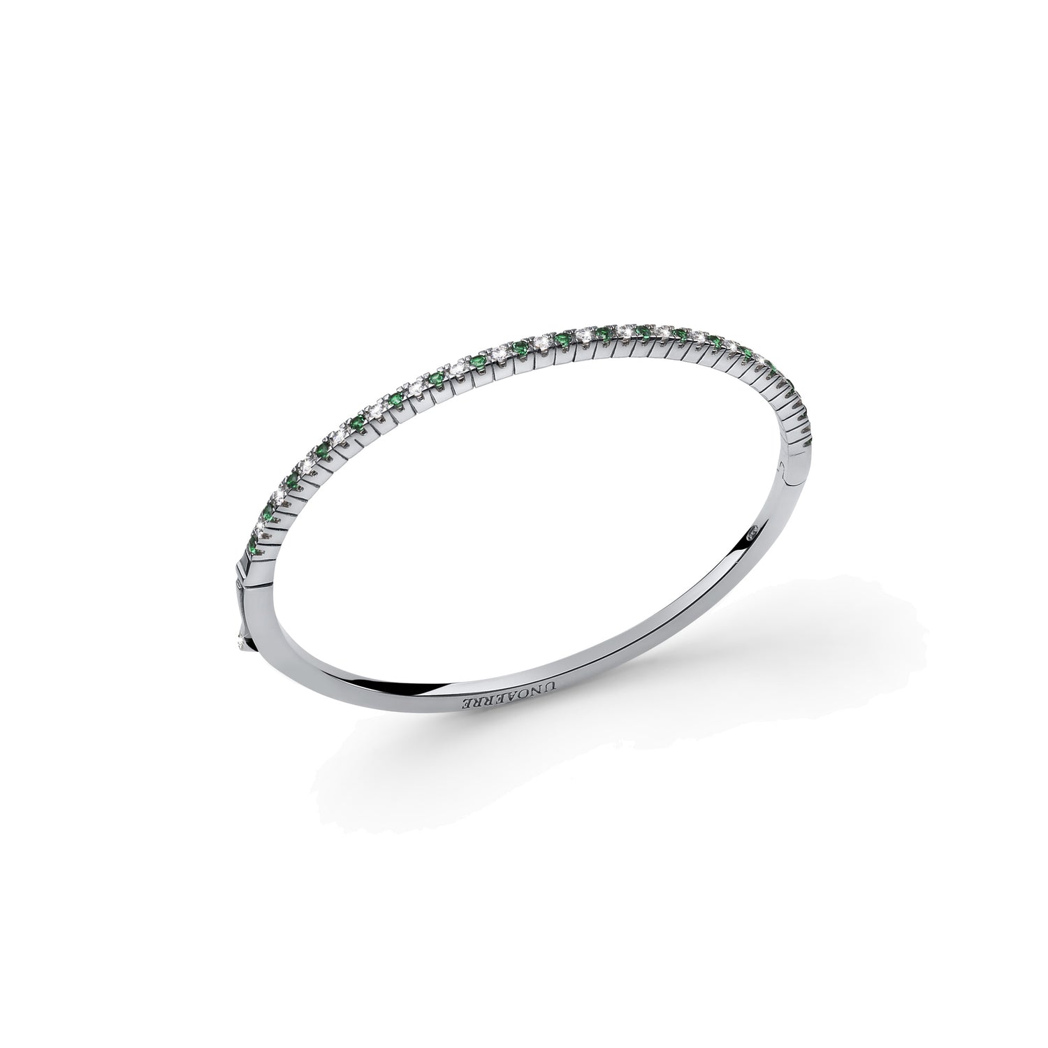 Bracciale Rigido Sottile con Zirconi Unoaerre