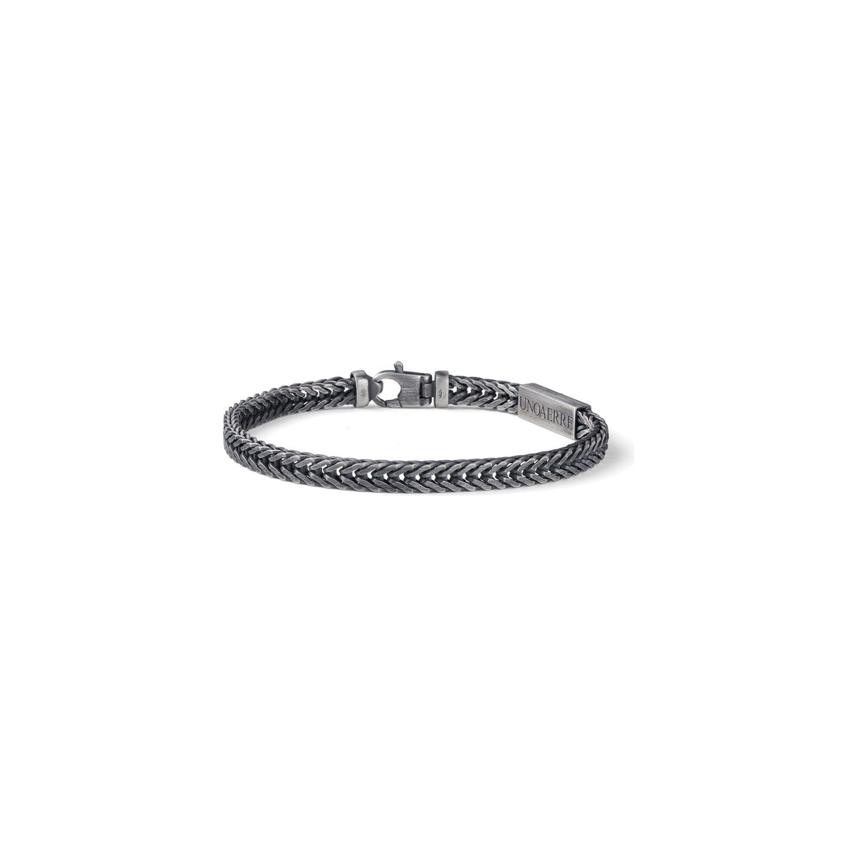 Pulsera de cola de zorro en plata bruñida Unoaerre