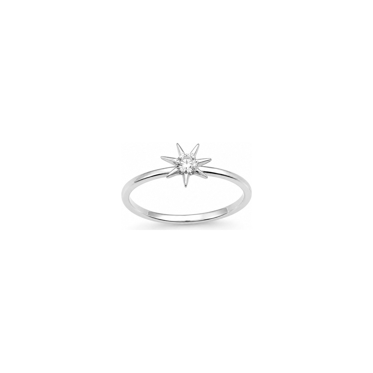 Anello Oro Bianco Diamante Naturale 0.04ct