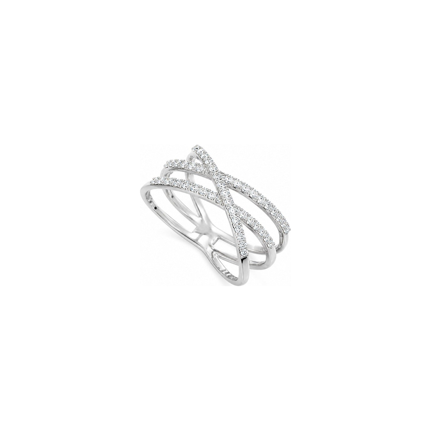Anello Oro Bianco Diamante Naturale 0.18ct