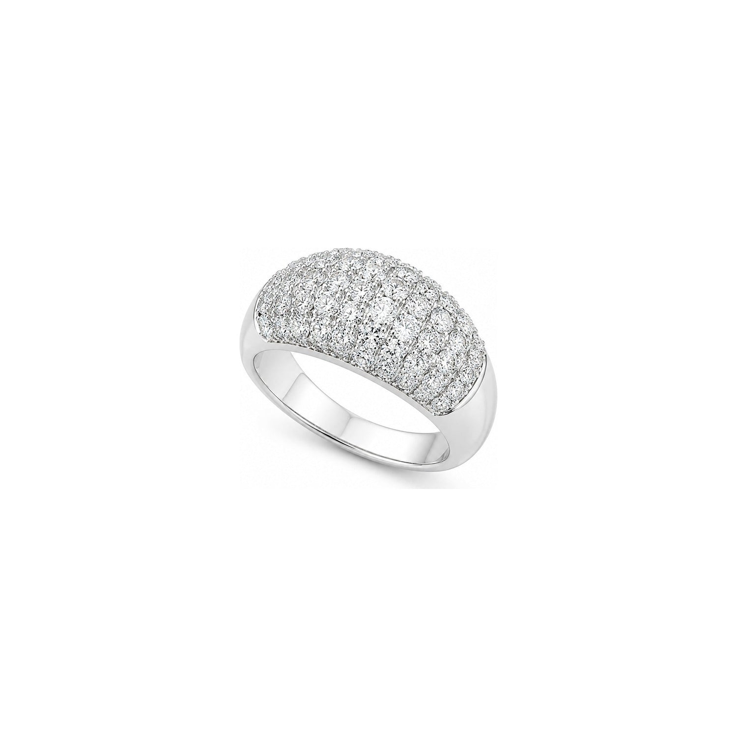 Anello Oro Bianco Diamante Naturale 1.96ct