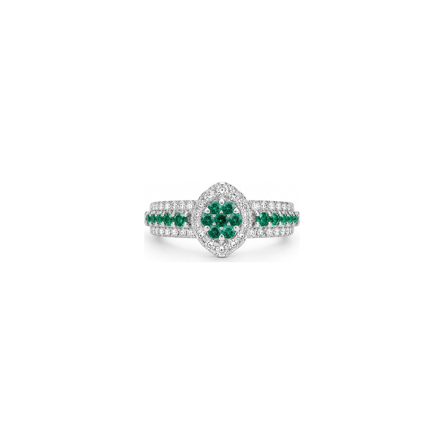Anello Oro Bianco Diamante Naturale 0.28ct