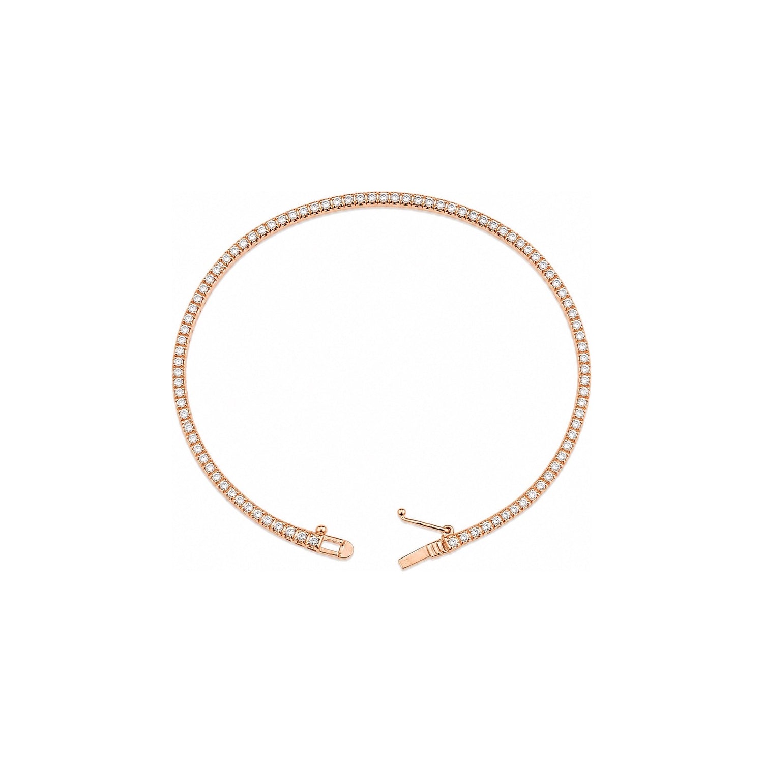 Bracciale Oro Rosa Diamante Naturale 1.02ct