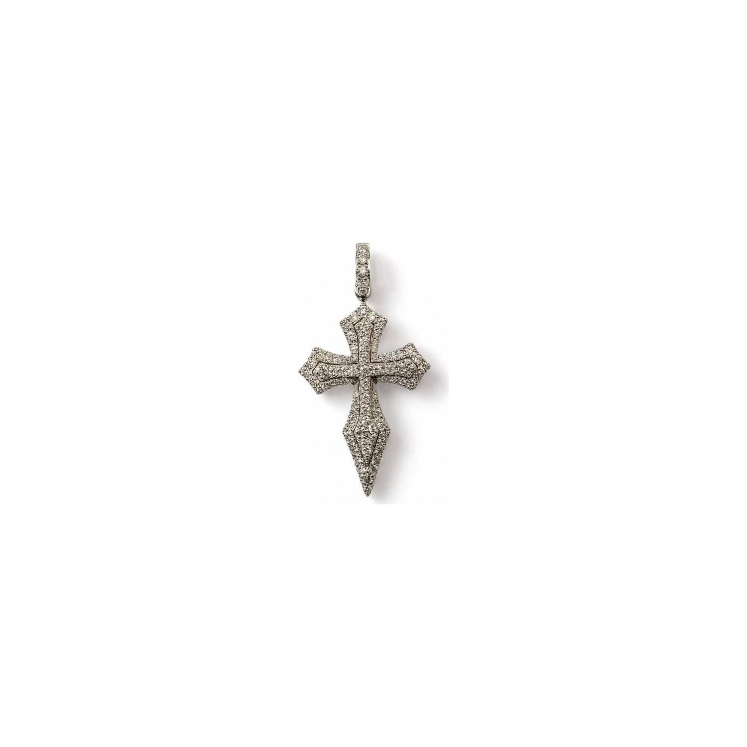 Ciondolo Oro Bianco Diamante Naturale 0.40ct