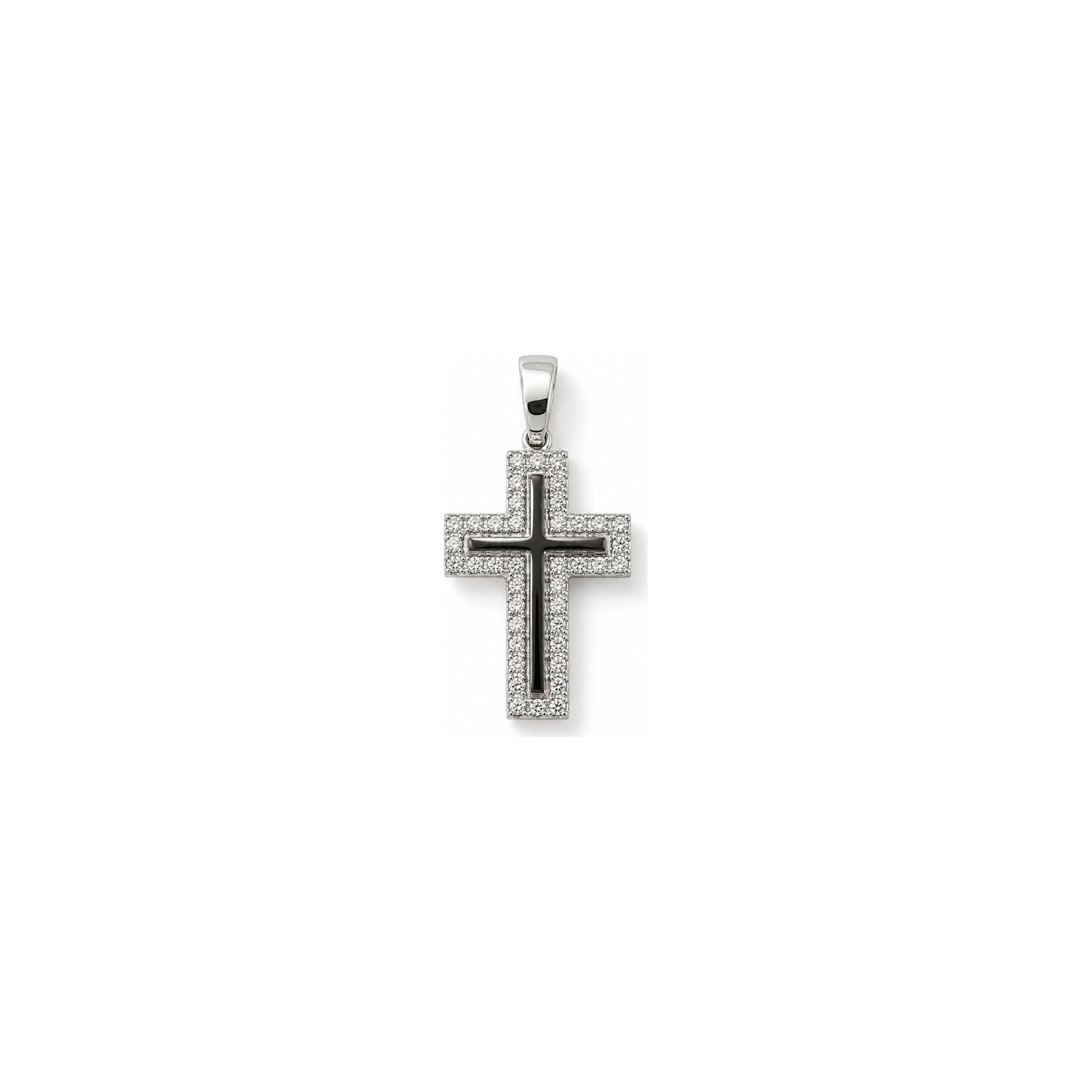 Ciondolo Oro Bianco Diamante Naturale 0.41ct