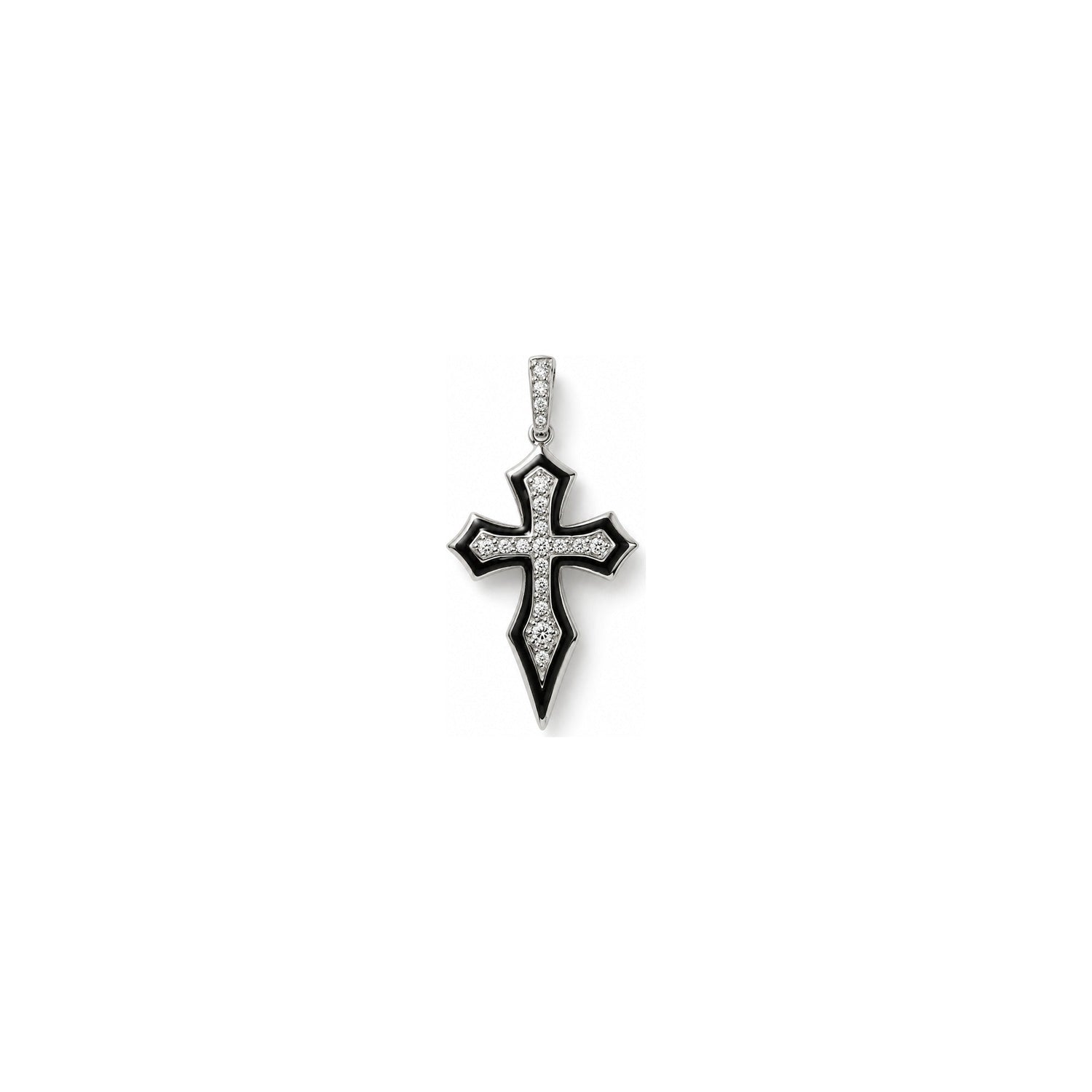 Ciondolo Oro Bianco Diamante Naturale 0.10ct