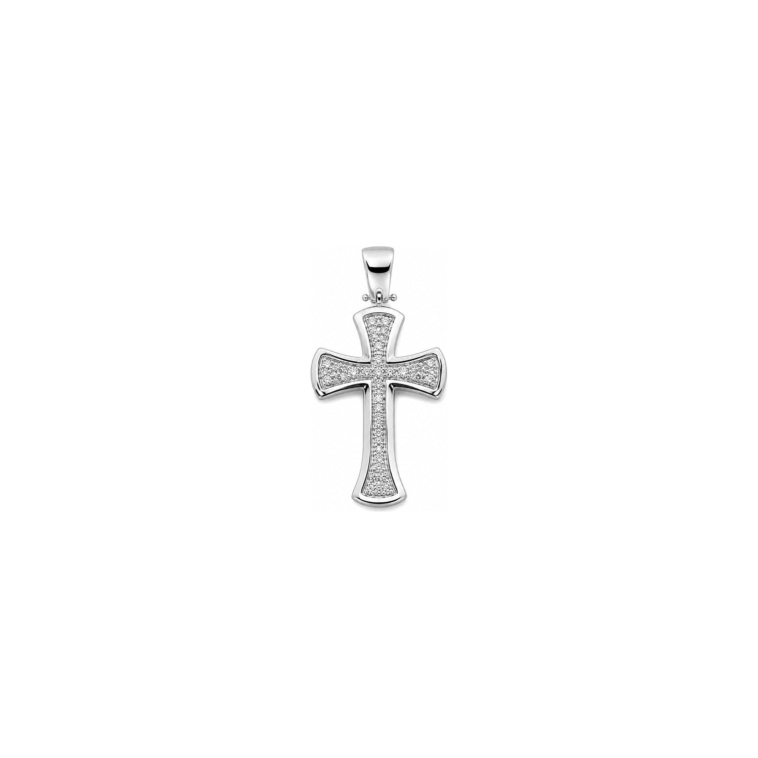 Ciondolo Oro Bianco Diamante Naturale 0.36ct