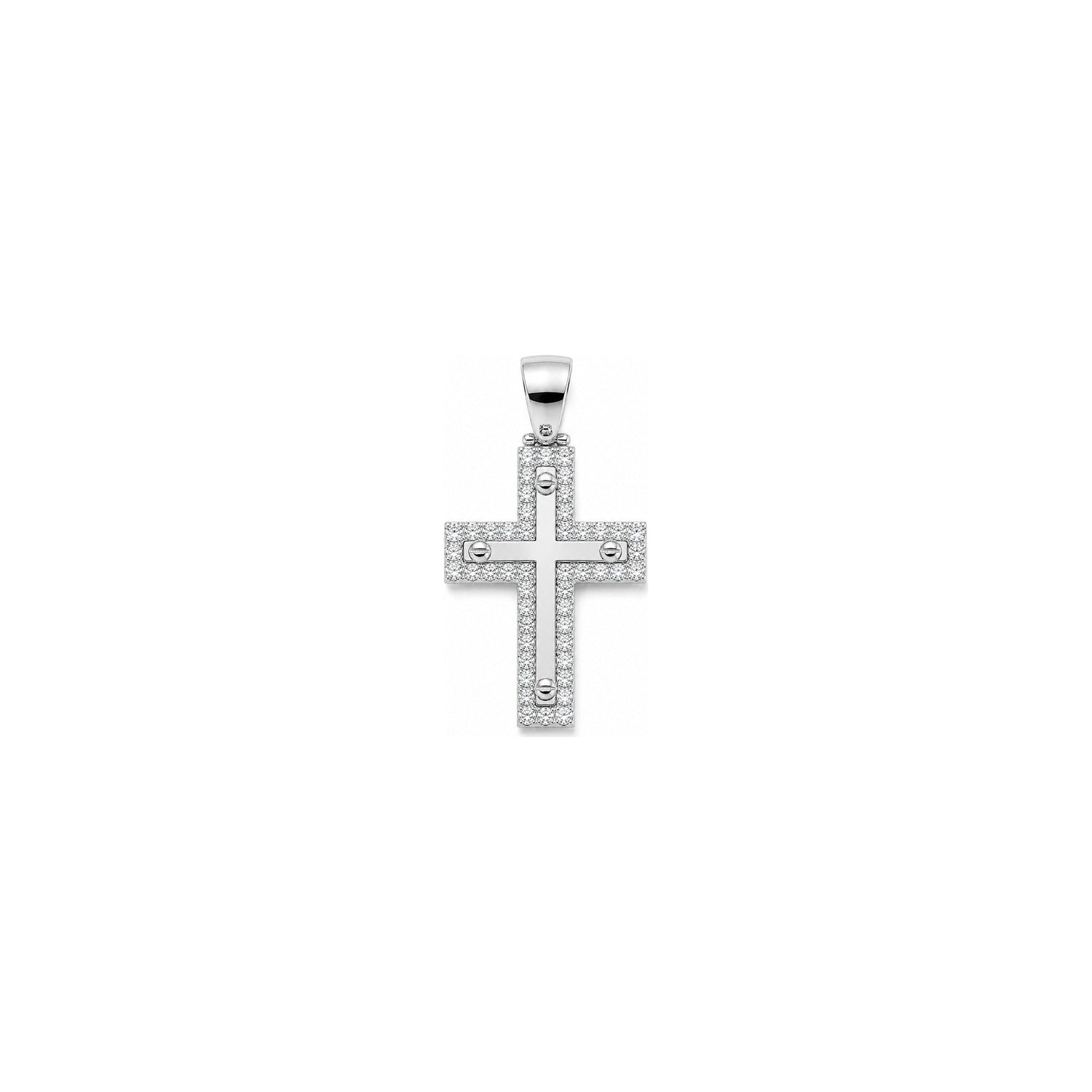 Ciondolo Oro Bianco Diamante Naturale 0.23ct