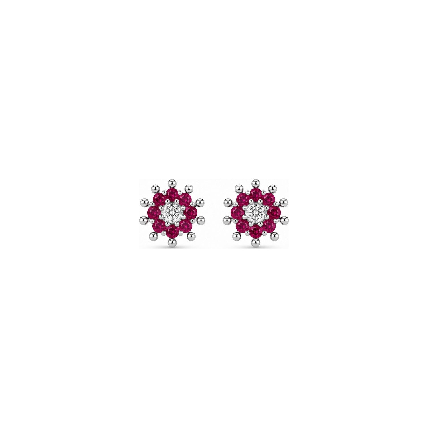 Orecchini Oro Bianco Diamante Naturale 0.36ct